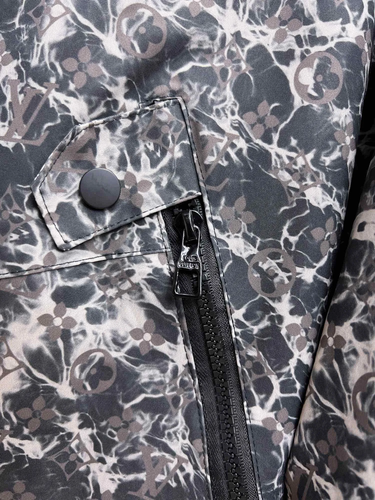 Monogram Marble Print Hooded Jacket D39014684 — view 7
