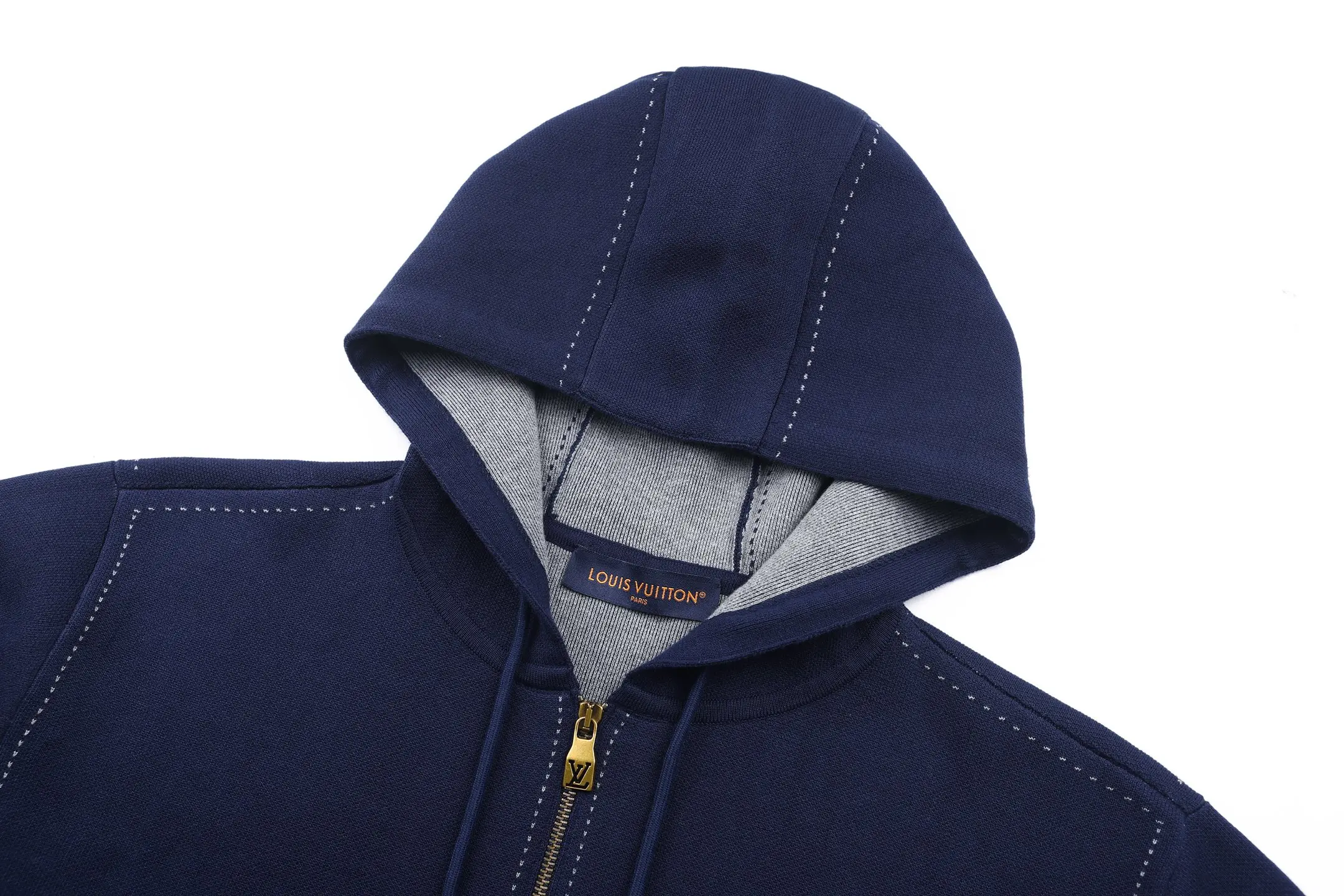 Logo Intarsia Cotton-Blend Zip-Up Hoodie D39019234 — view 4