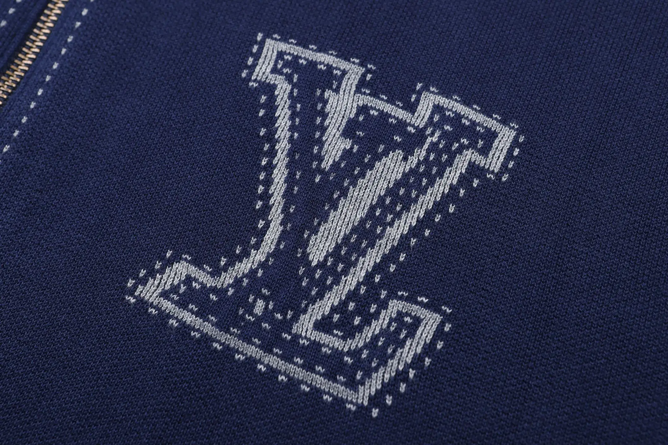 Logo Intarsia Cotton-Blend Zip-Up Hoodie D39019234 — view 6