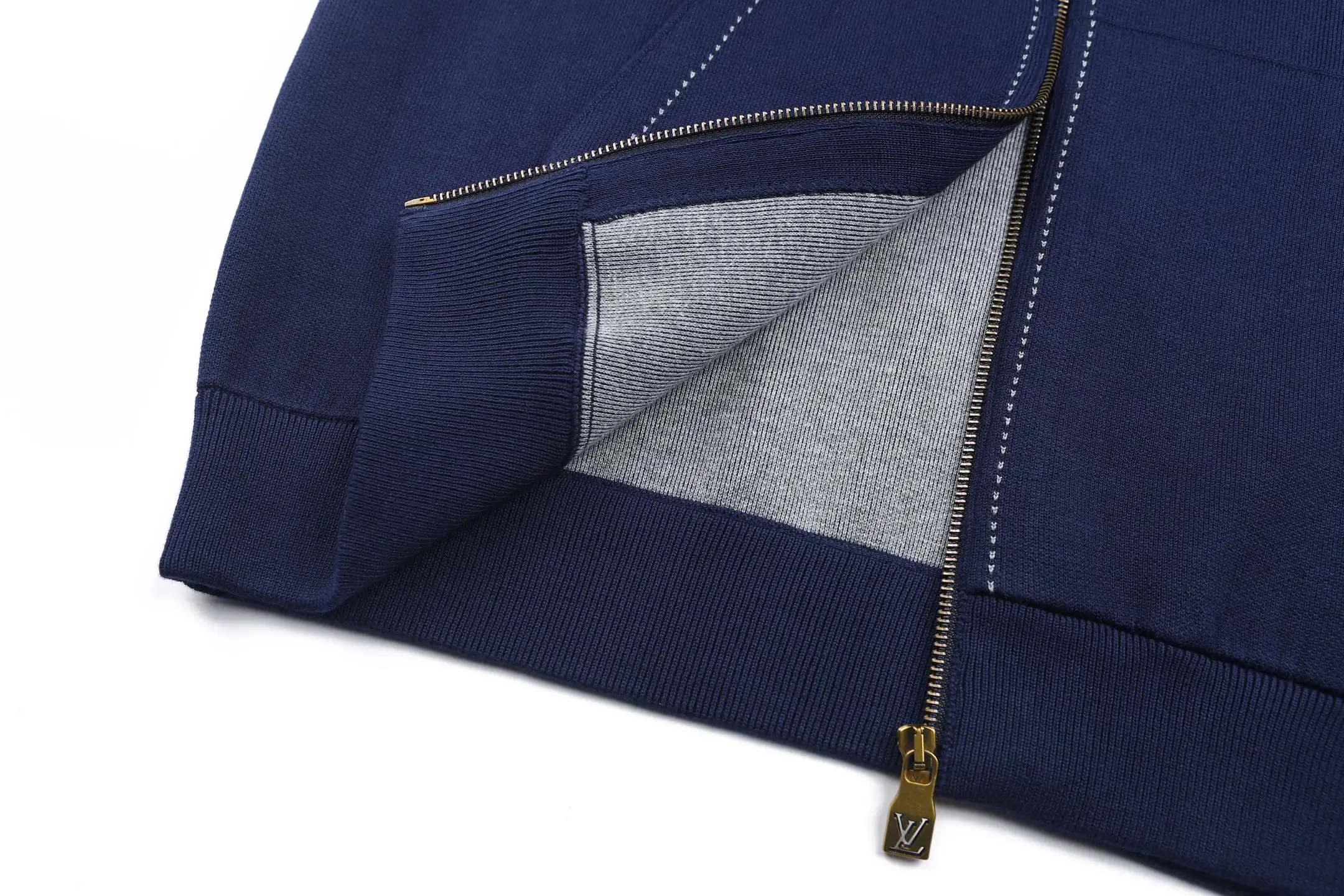 Logo Intarsia Cotton-Blend Zip-Up Hoodie D39019234 — view 9