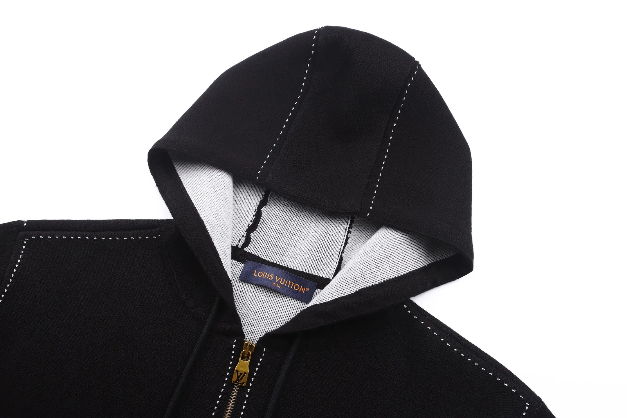 Intarsia Jacquard Cotton-Blend Zip-Up Hoodie D39019233 — view 4