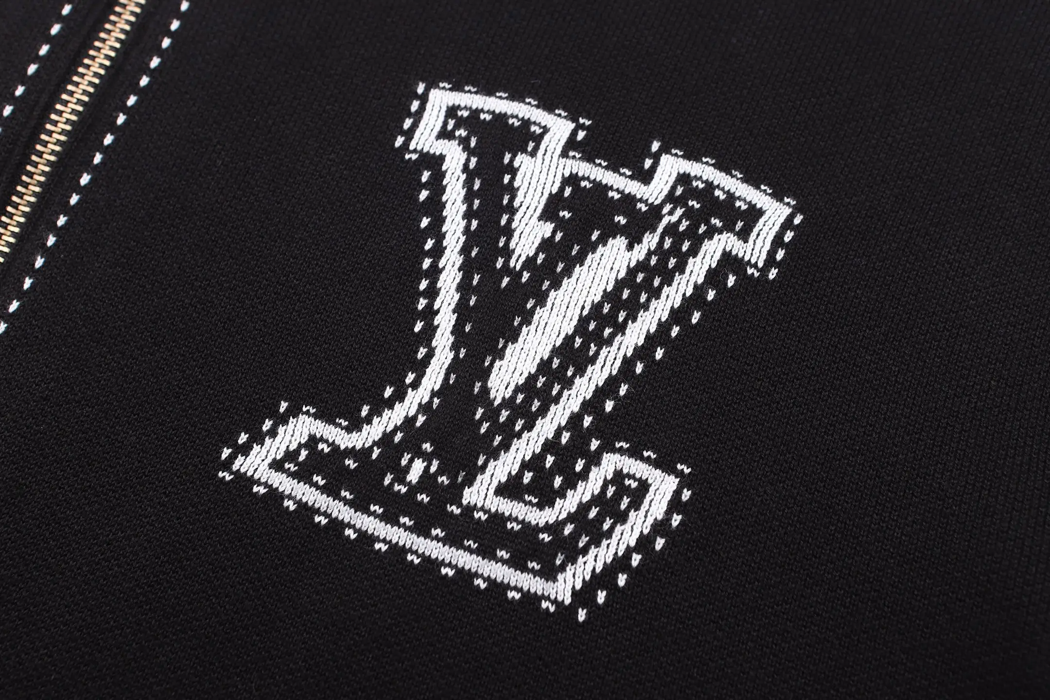 Intarsia Jacquard Cotton-Blend Zip-Up Hoodie D39019233 — view 6