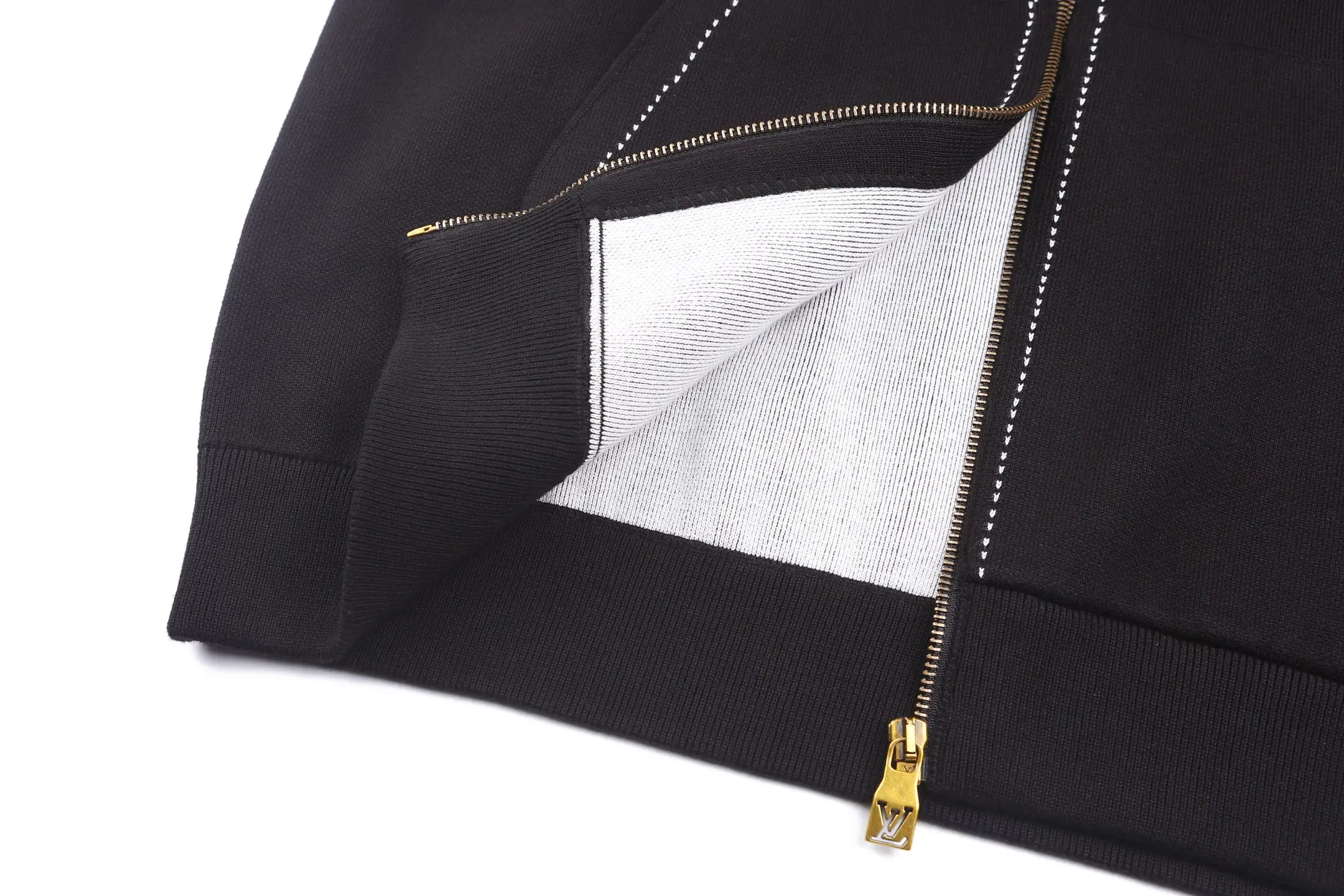 Intarsia Jacquard Cotton-Blend Zip-Up Hoodie D39019233 — view 9