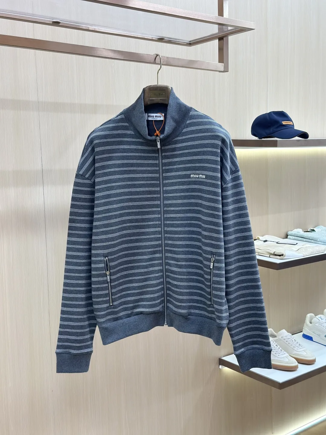 Logo-Embroidered Striped Zip-Up Track Jacket D39019147