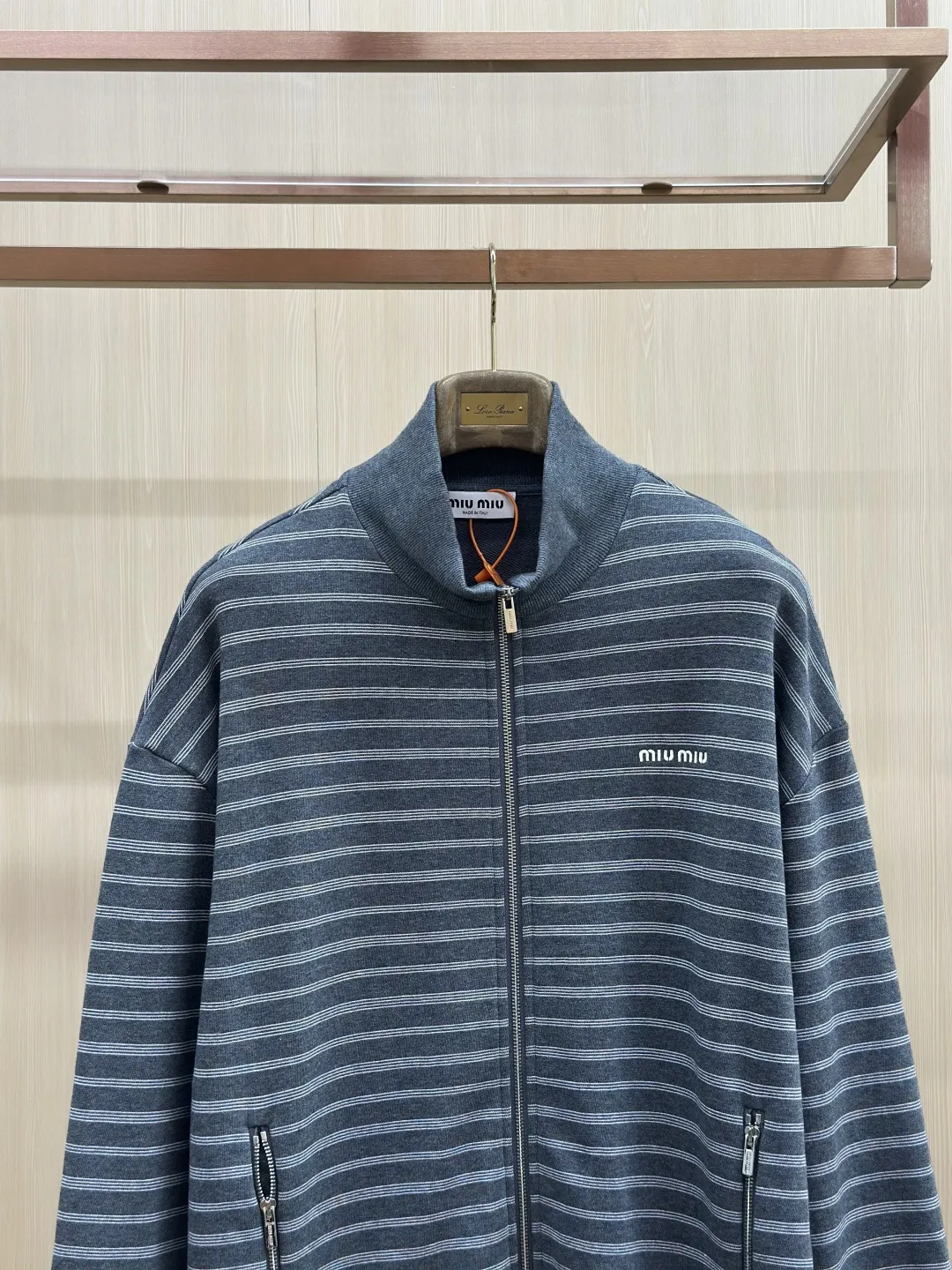 Logo-Embroidered Striped Zip-Up Track Jacket D39019147 — view 4