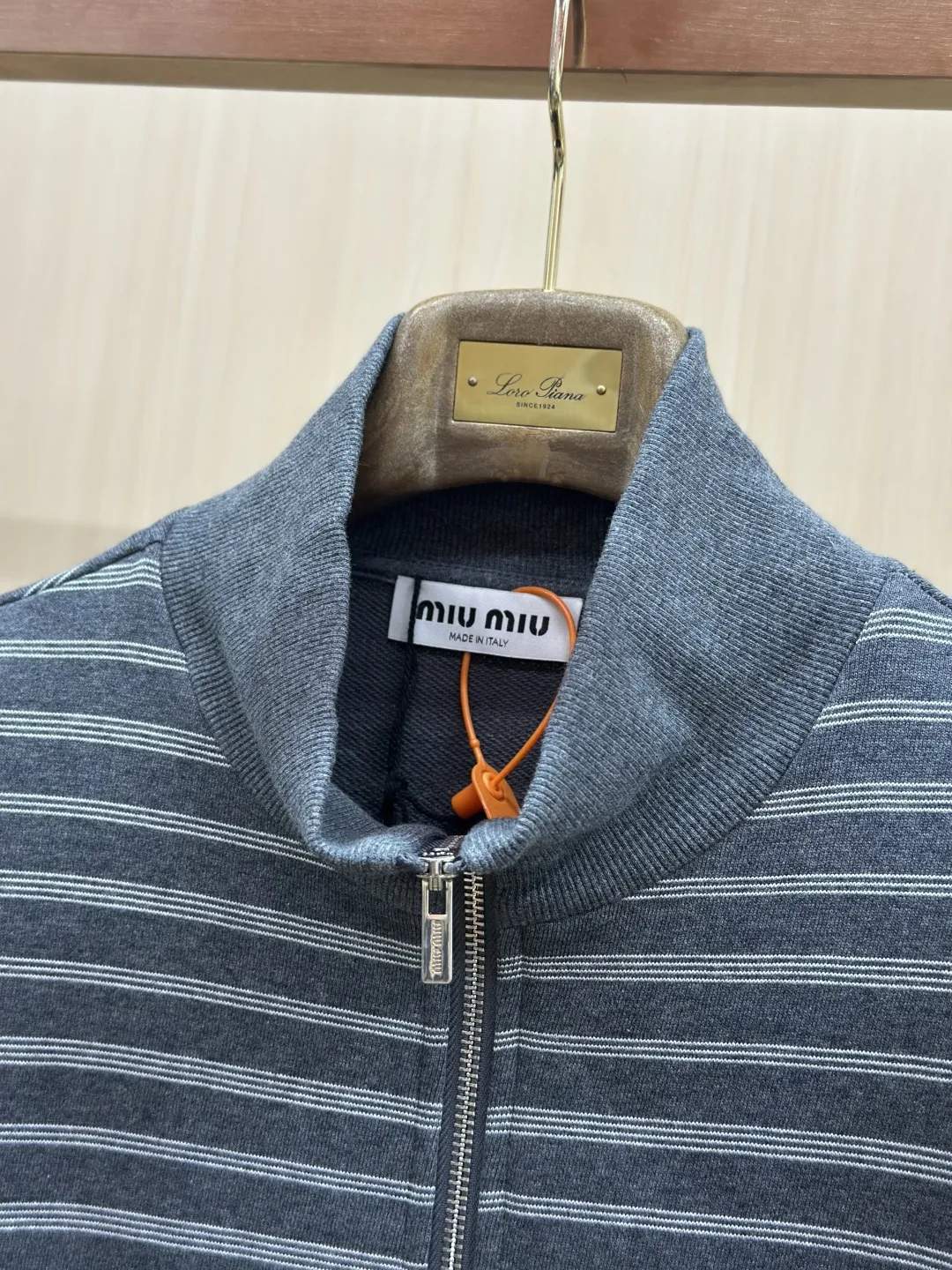 Logo-Embroidered Striped Zip-Up Track Jacket D39019147 — view 5