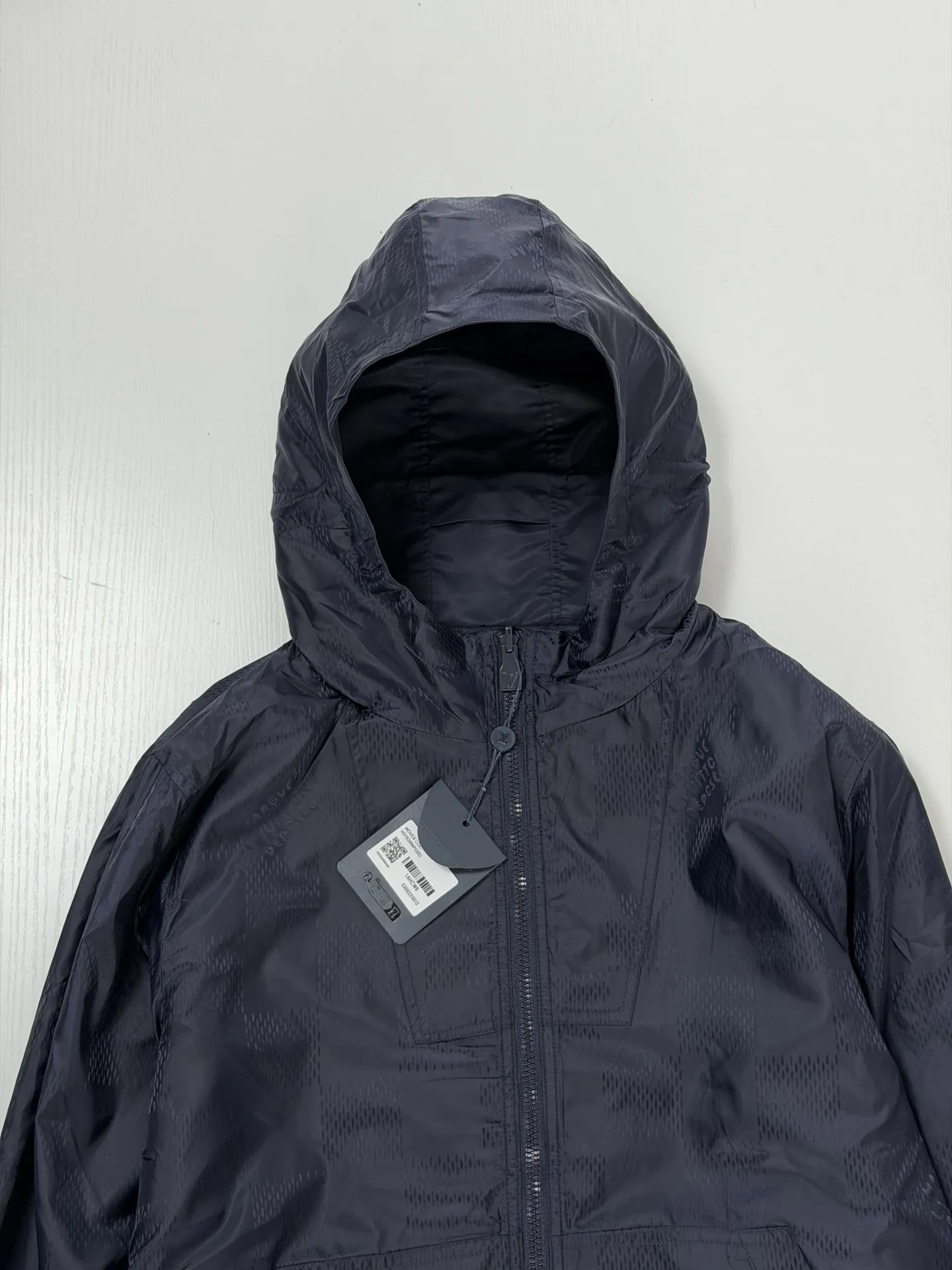 Reversible Damier Jacquard Hooded Windbreaker D39520740 — view 4