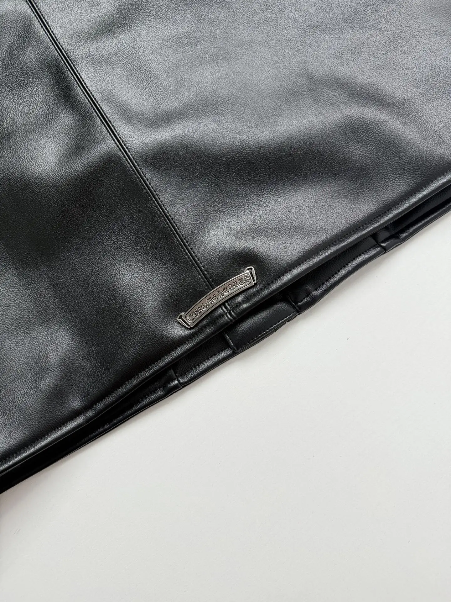 Embroidered Dagger Leather Cafe Racer Jacket D39520679 — view 6