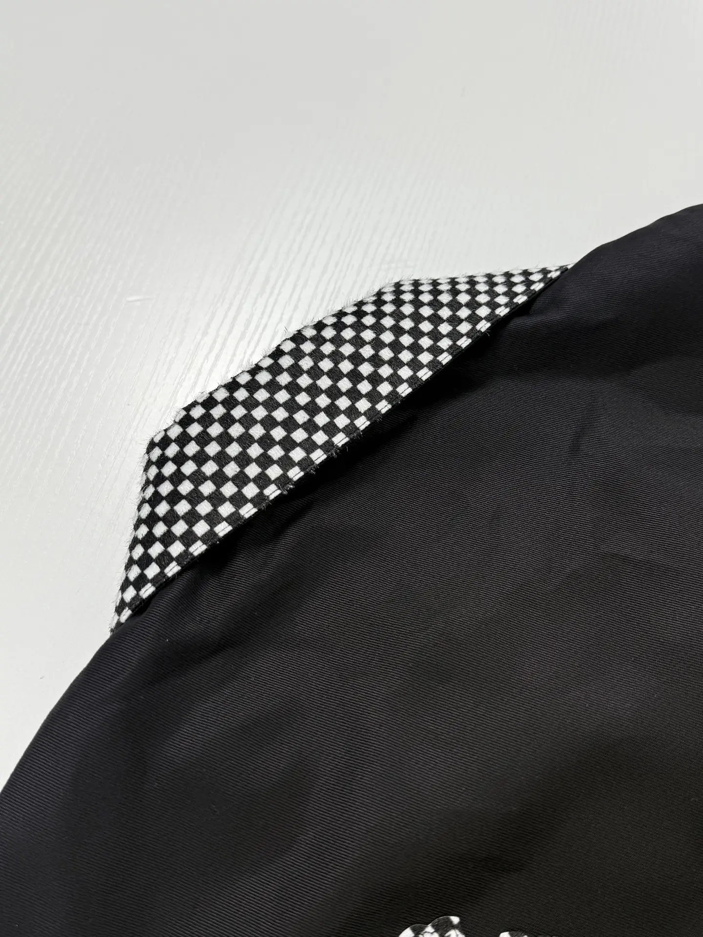 Checkerboard Cross Patchwork Zip-Up Jacket D40020719 — view 6