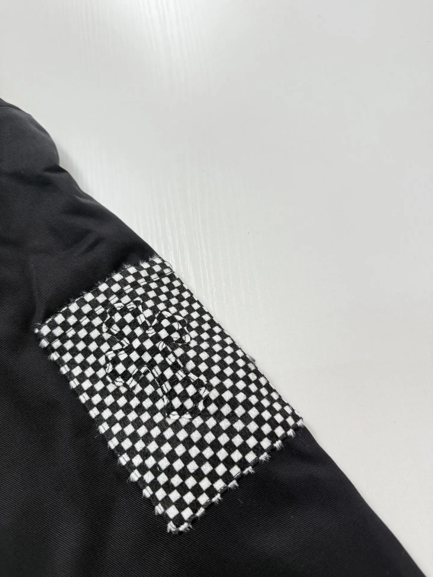 Checkerboard Cross Patchwork Zip-Up Jacket D40020719 — view 10