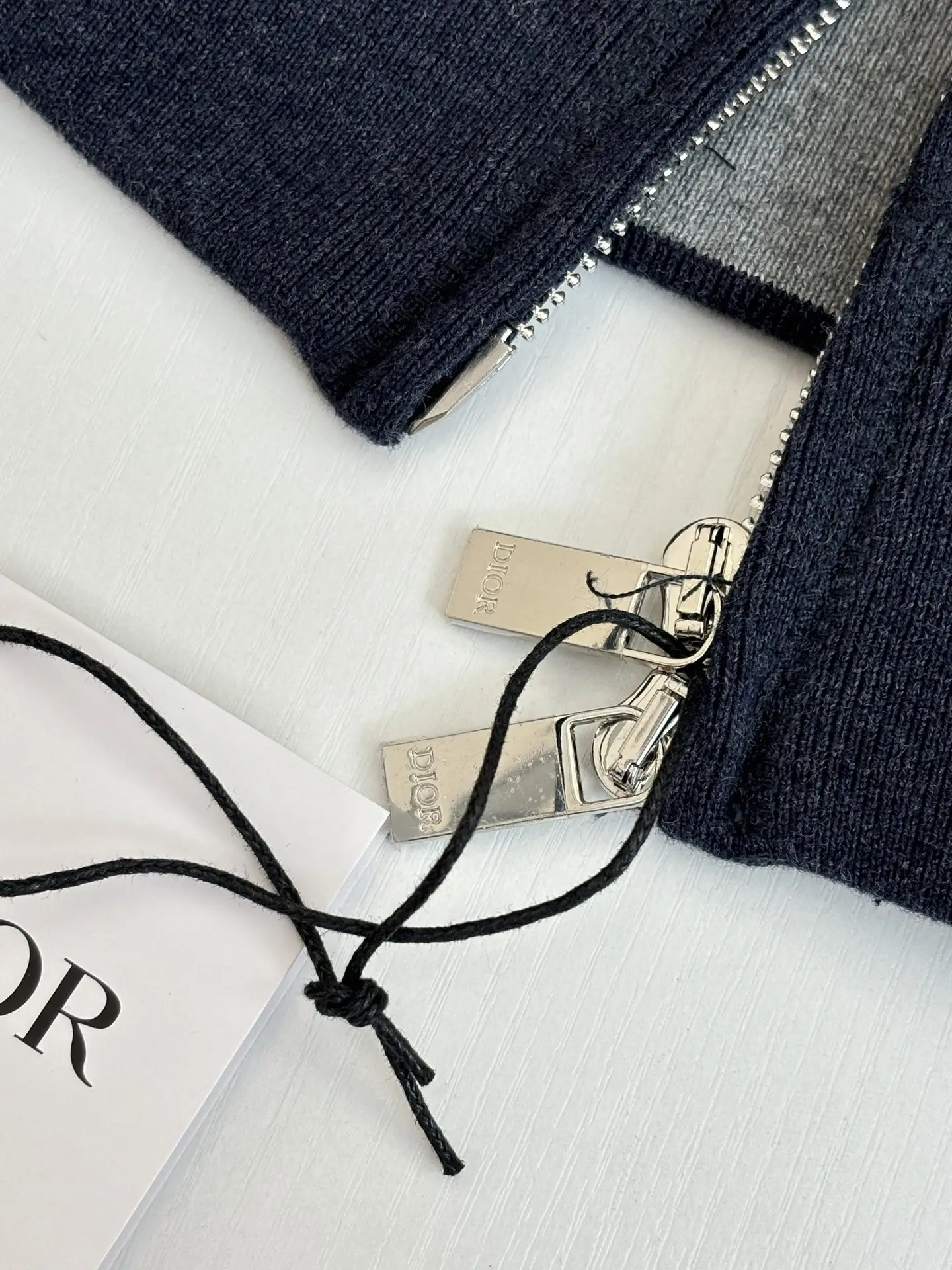 Oblique Jacquard Lined Cotton-Cashmere Zip Hoodie D40020717 — view 11