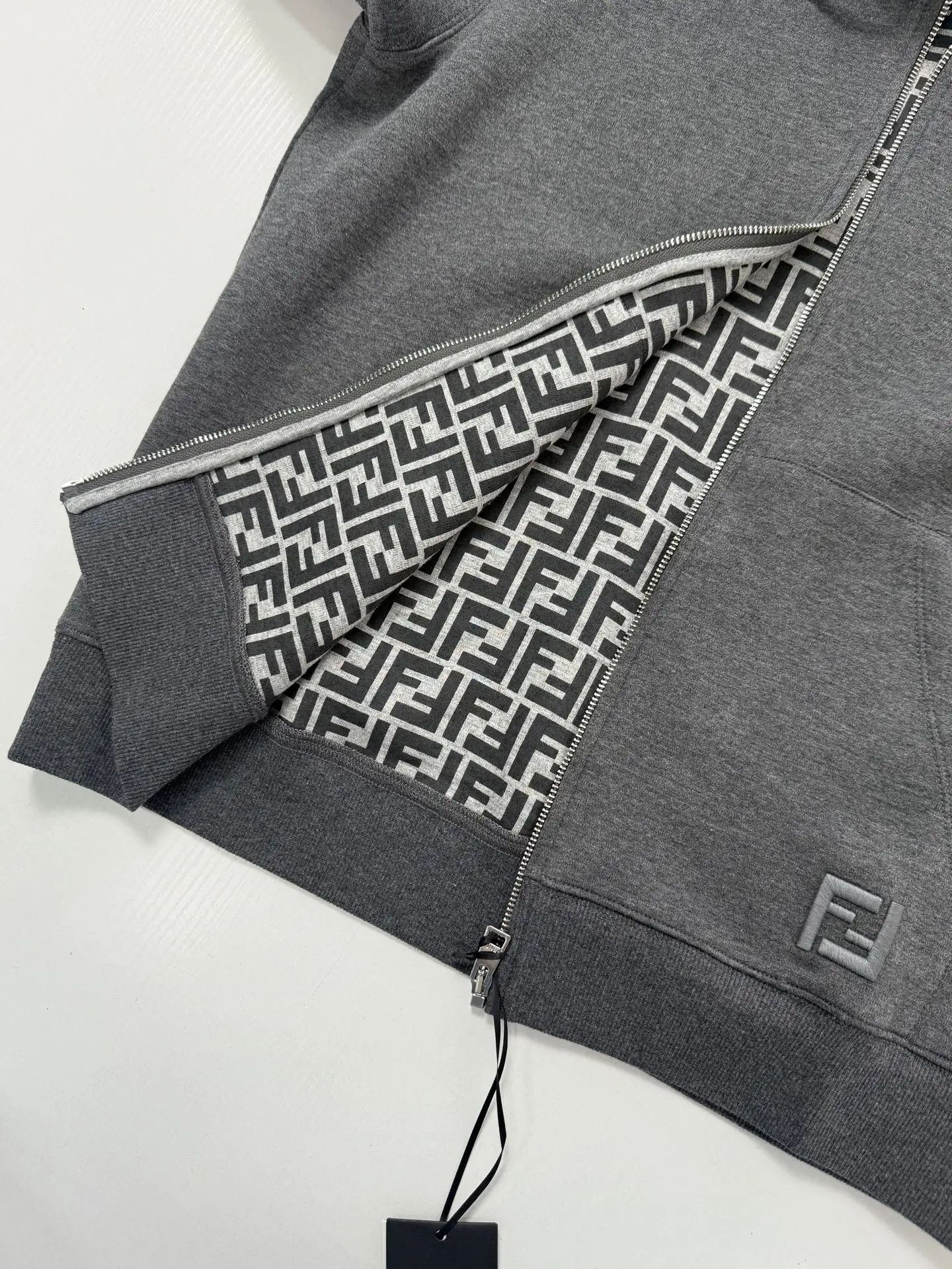 FF Monogram Lined Zip-Up Hoodie D40020722 — view 12