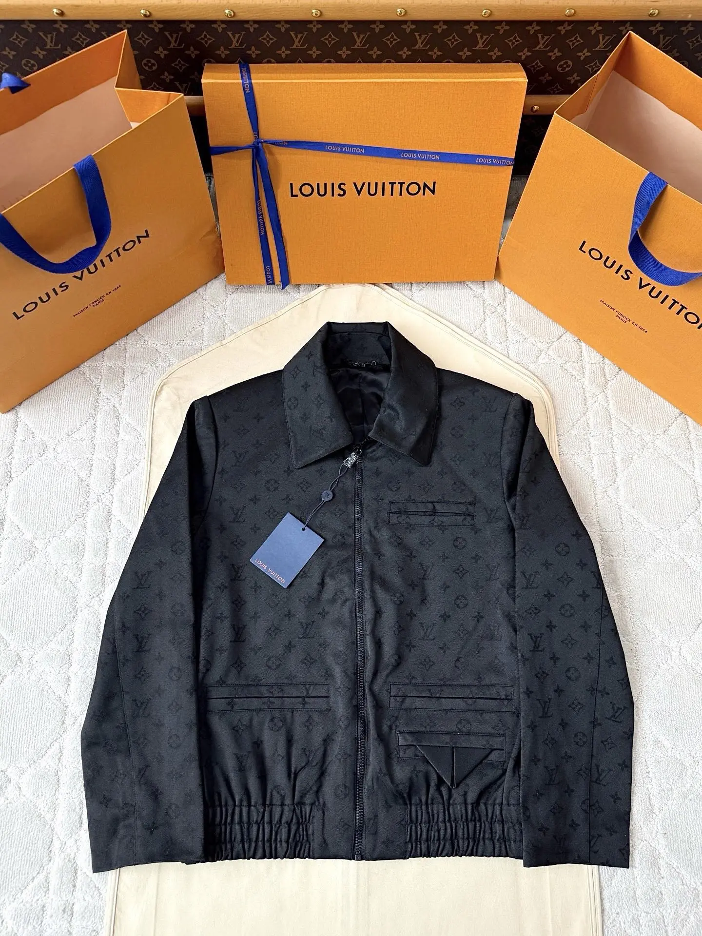 Monogram Jacquard Zip-Up Blouson Jacket D40014737