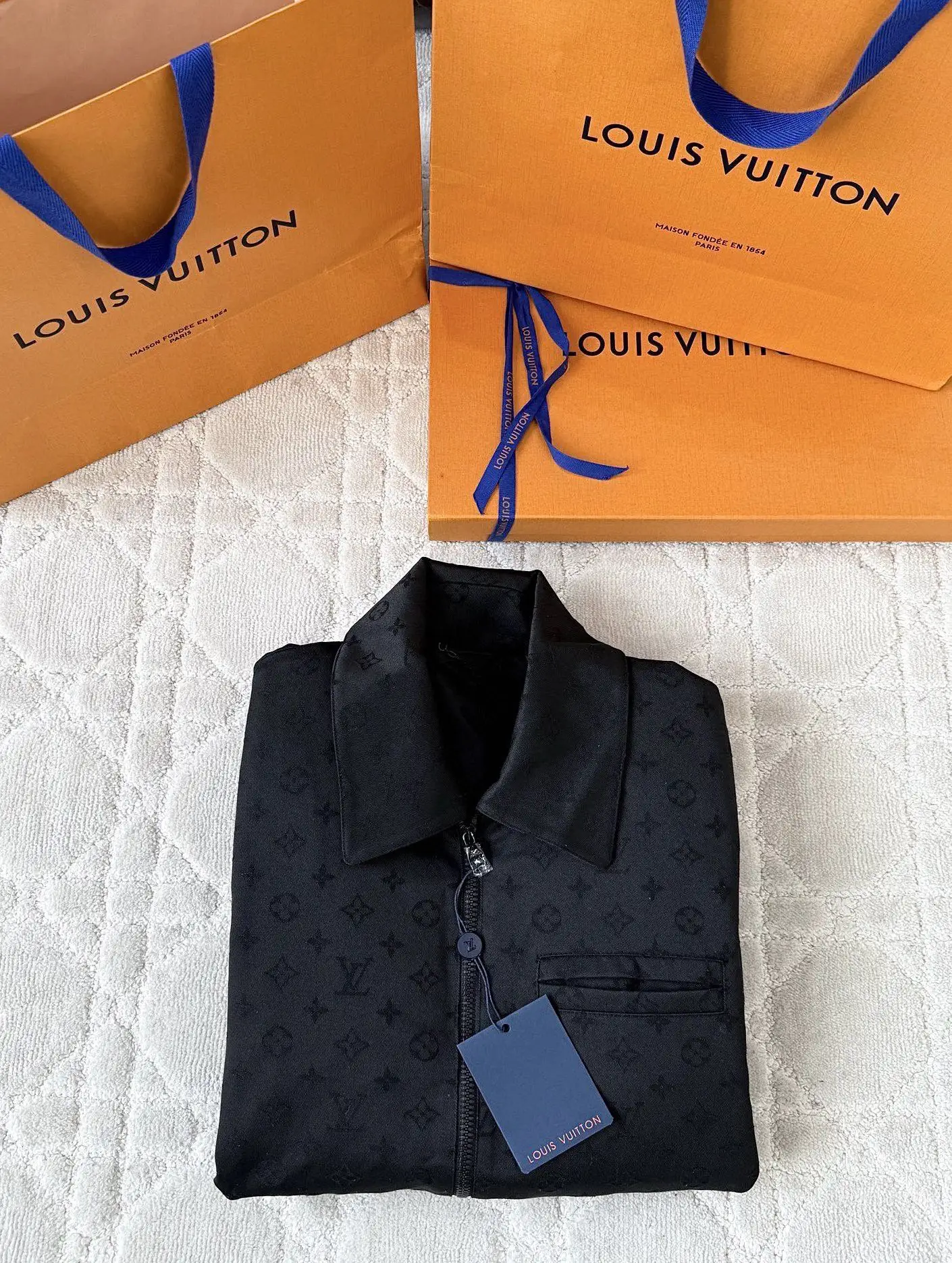 Monogram Jacquard Zip-Up Blouson Jacket D40014737 — view 3
