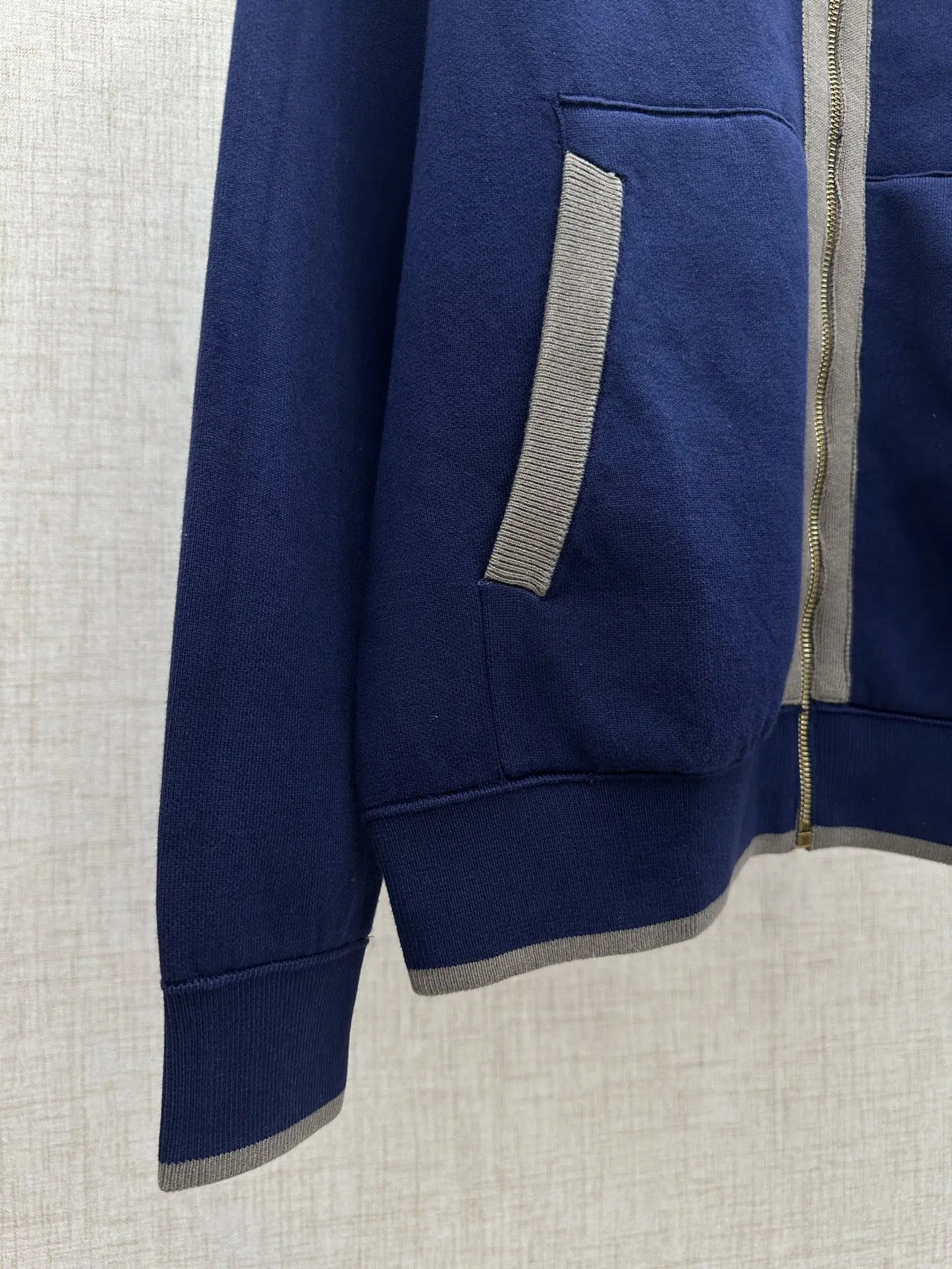 Louis Vuitton Contrast-Trim Cotton Bomber Jacket D40521343 — view 5