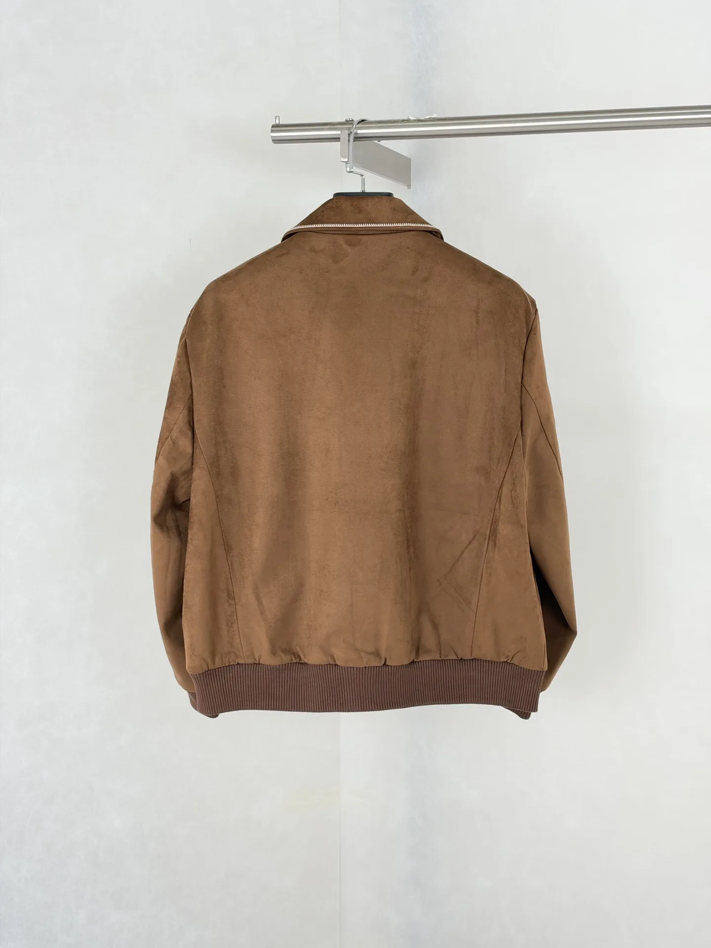 Embroidered Suede Blouson Bomber Jacket D40819187 — view 2