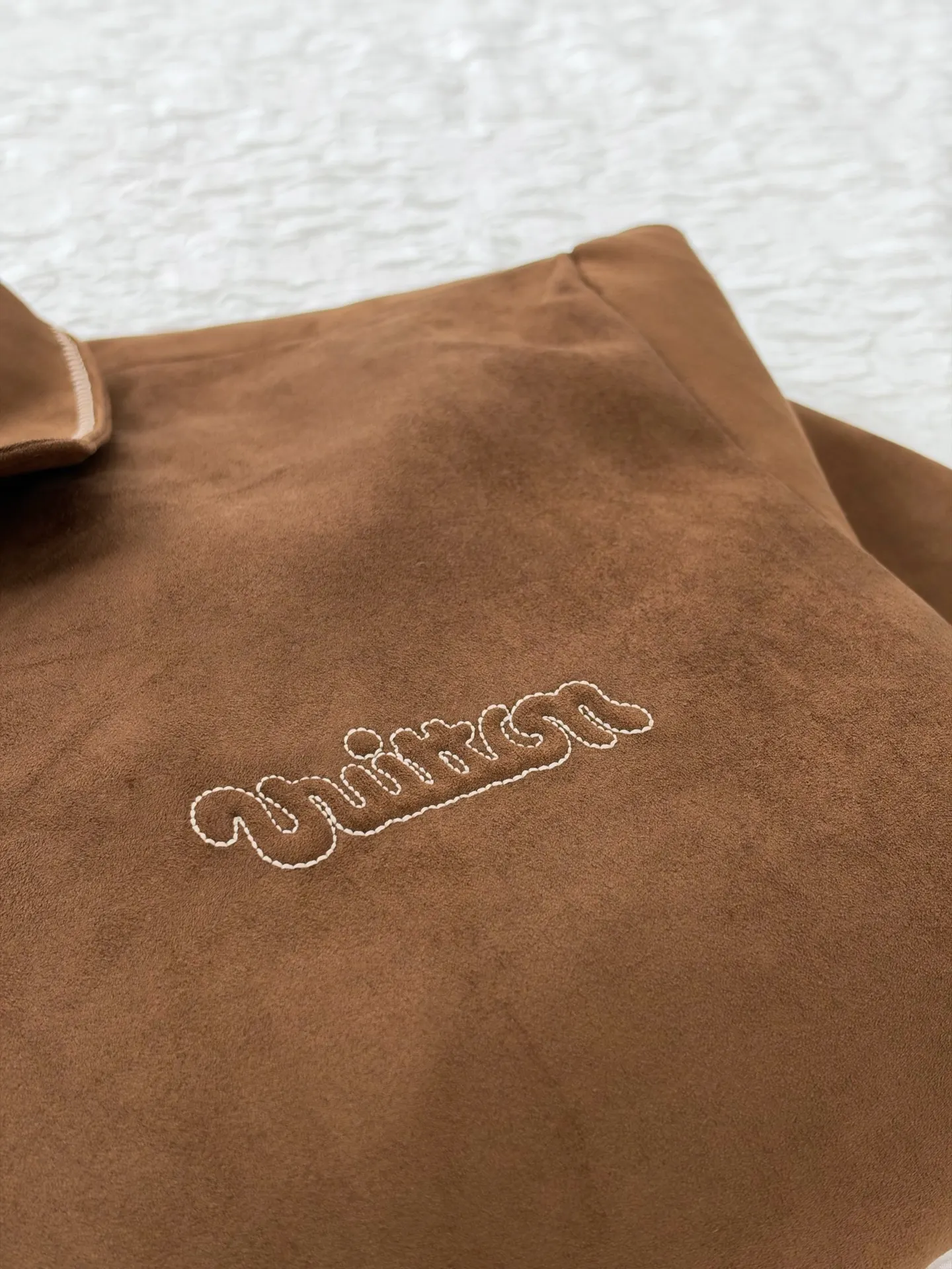 Embroidered Suede Blouson Bomber Jacket D40819187 — view 6