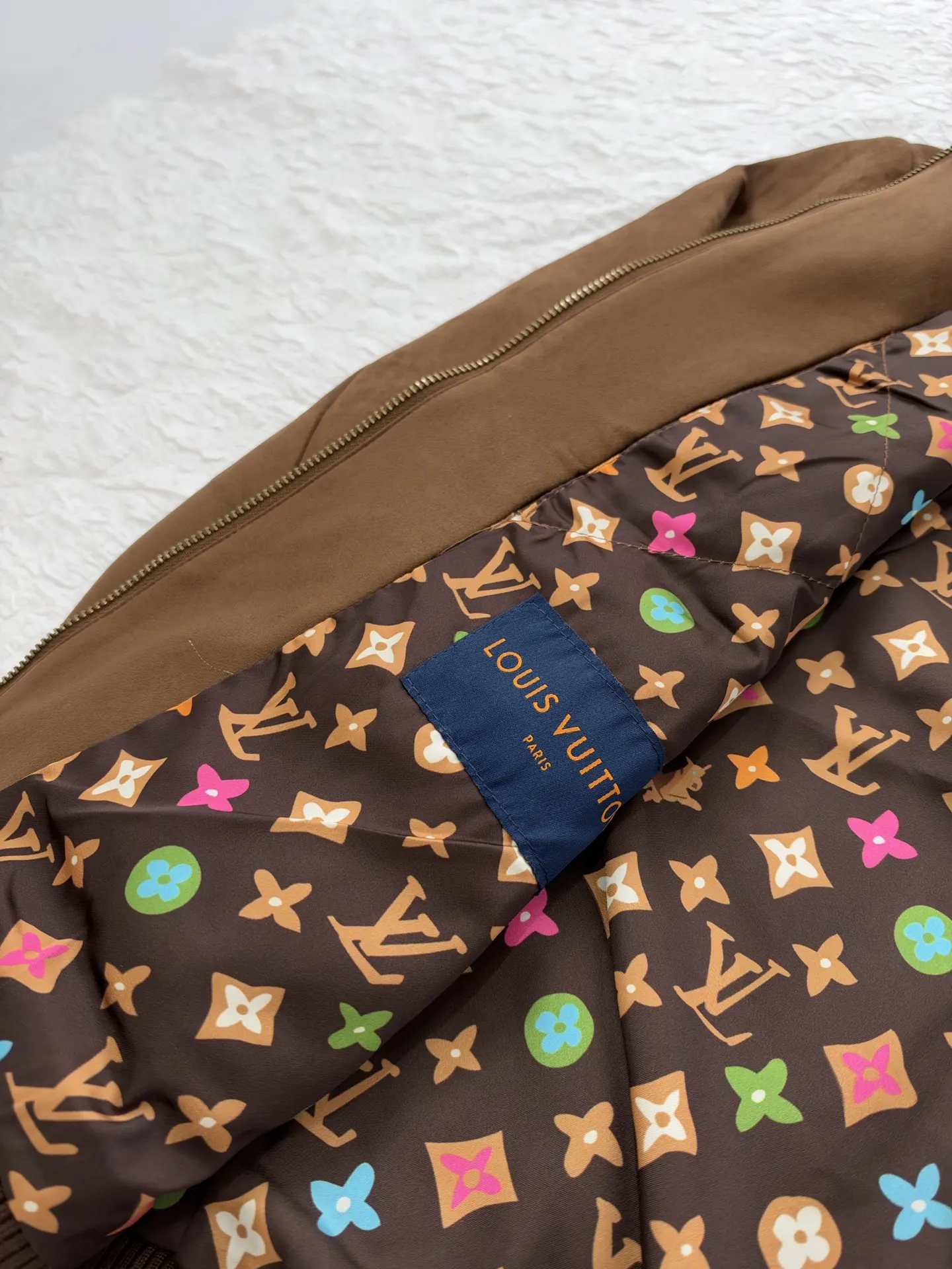 Embroidered Suede Blouson Bomber Jacket D40819187 — view 10