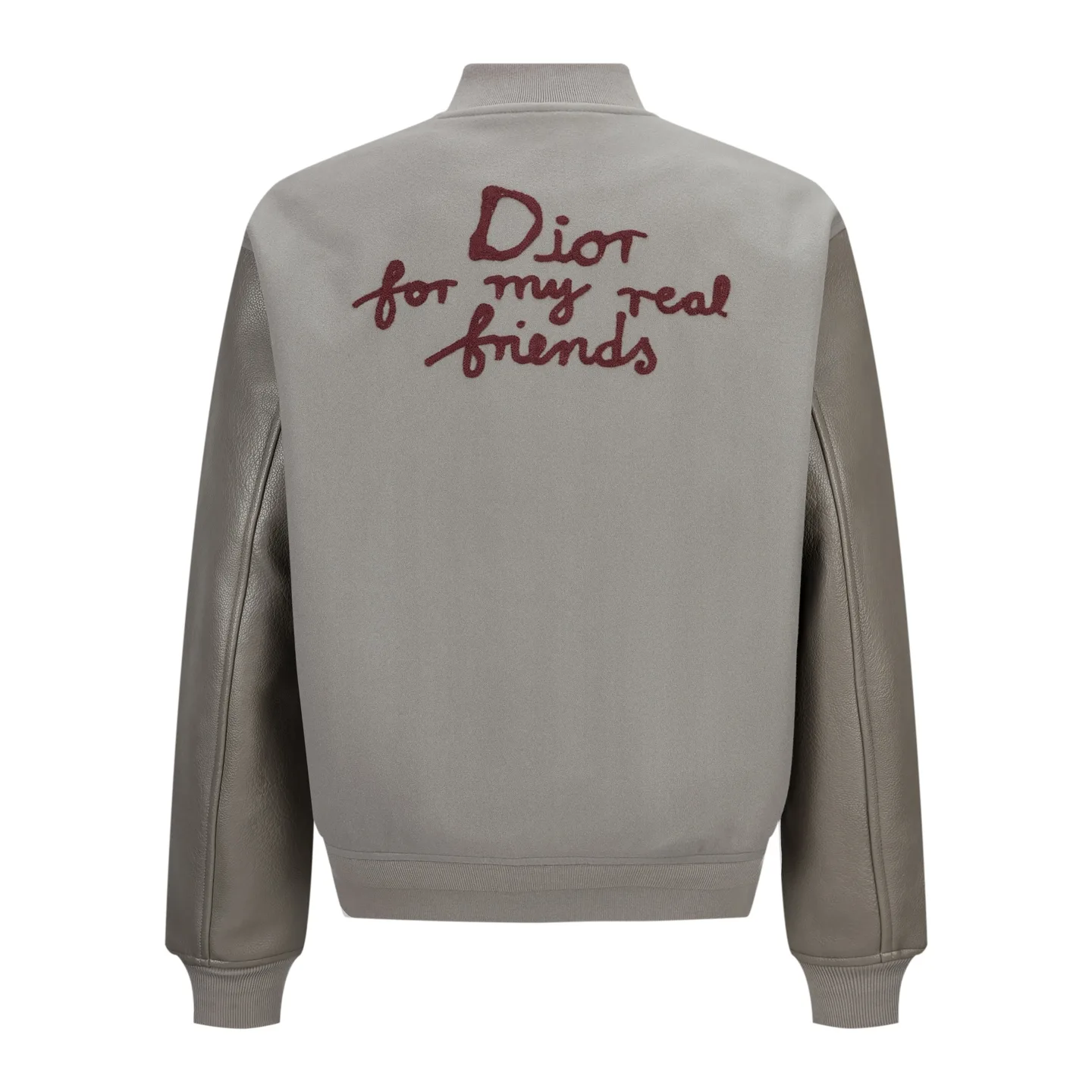 Leather-Sleeved Wool Blend Varsity Jacket D41021186 — view 2