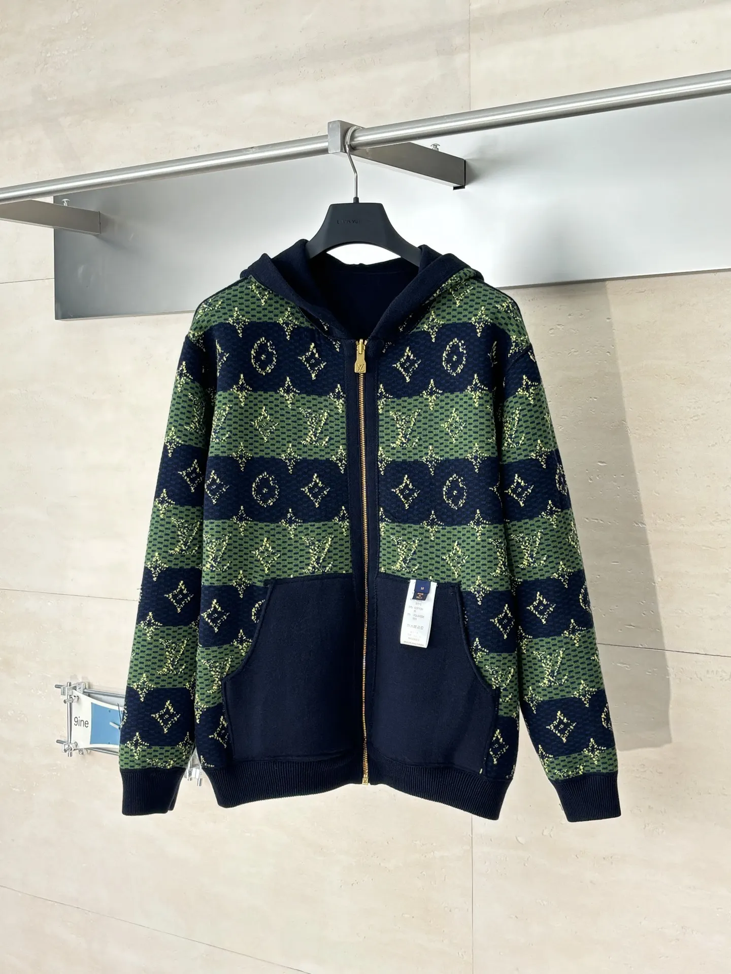 Reversible Monogram Jacquard Knit Hoodie D41520694 — view 3