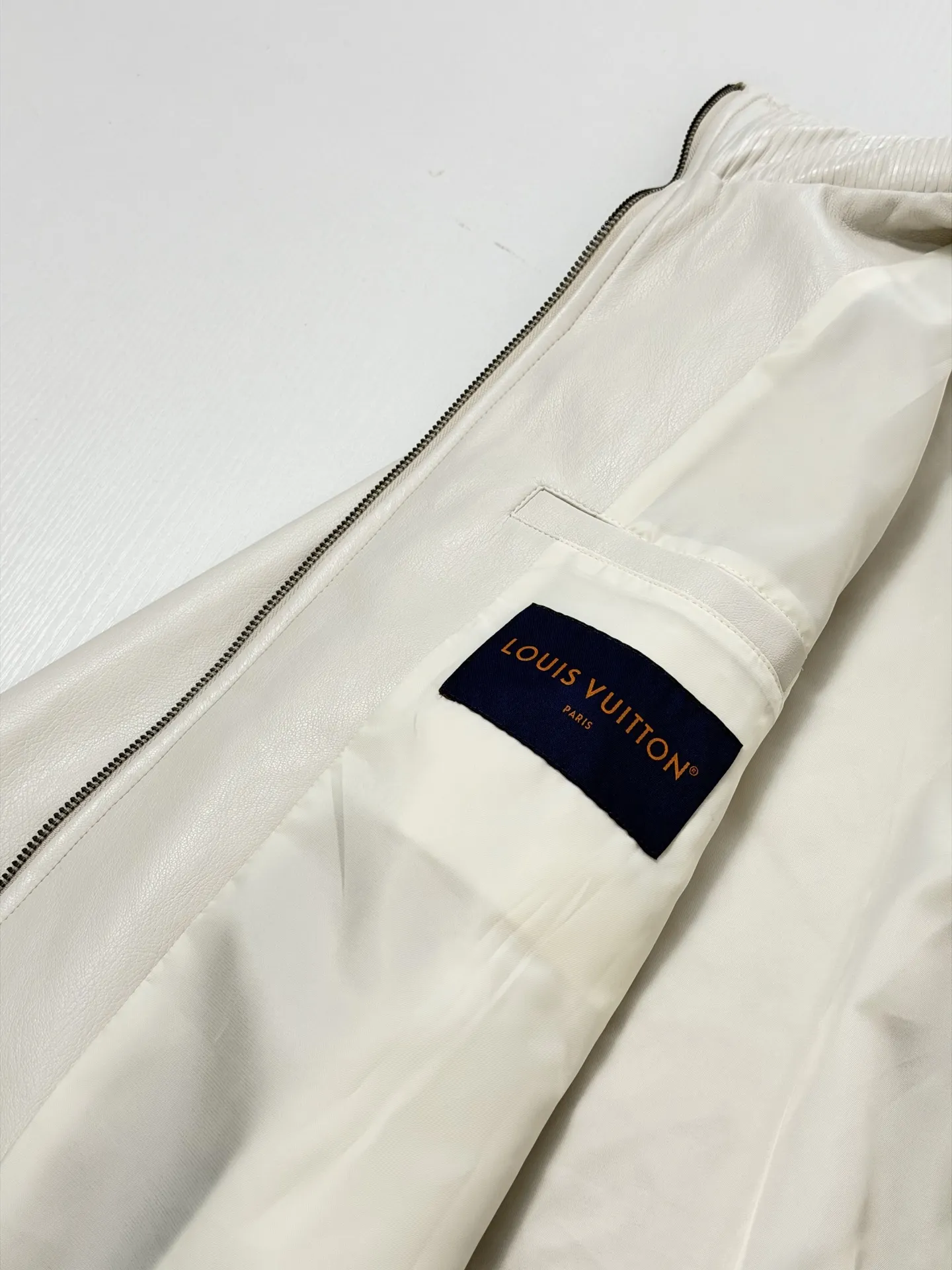 Laser-Cut Monogram Leather Harrington Jacket D41520723 — view 11