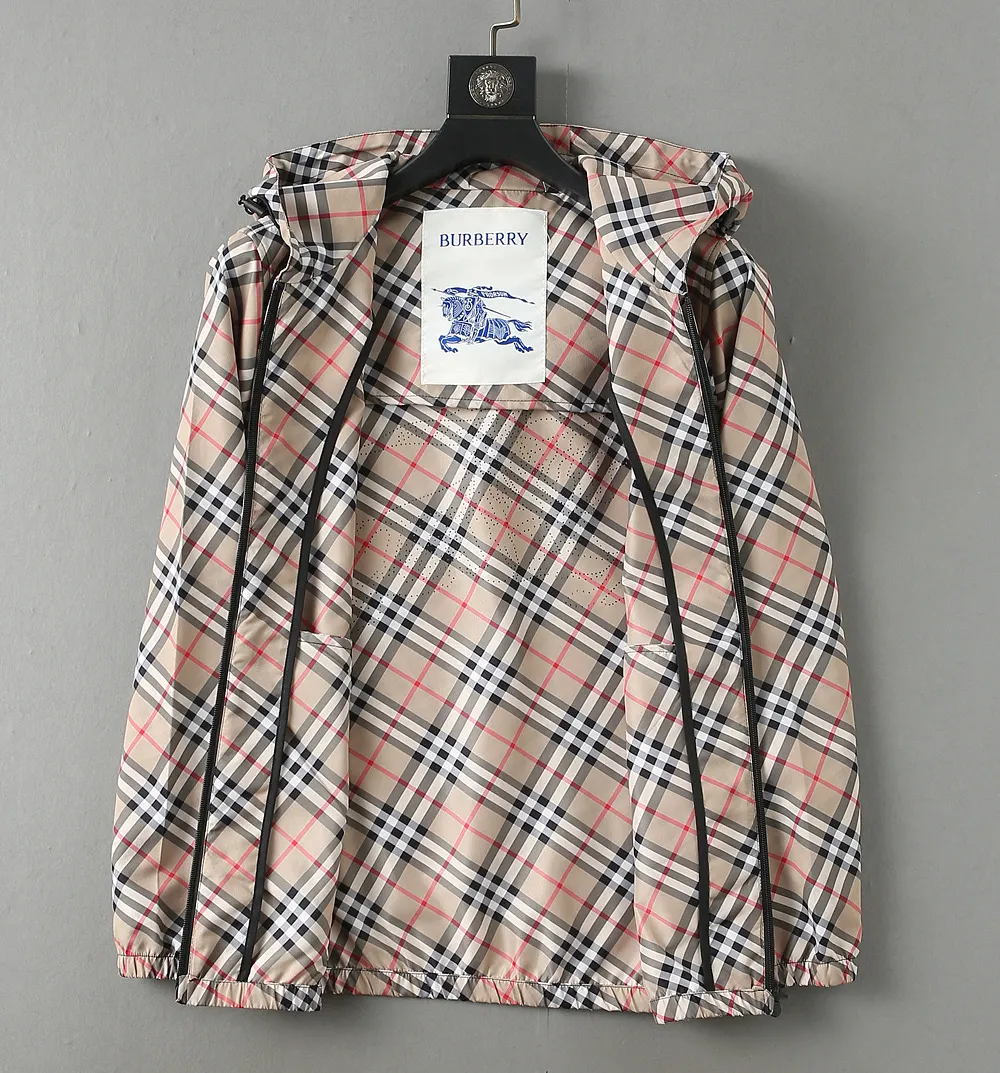 Check Print Hooded Windbreaker Jacket D42023308 — view 3
