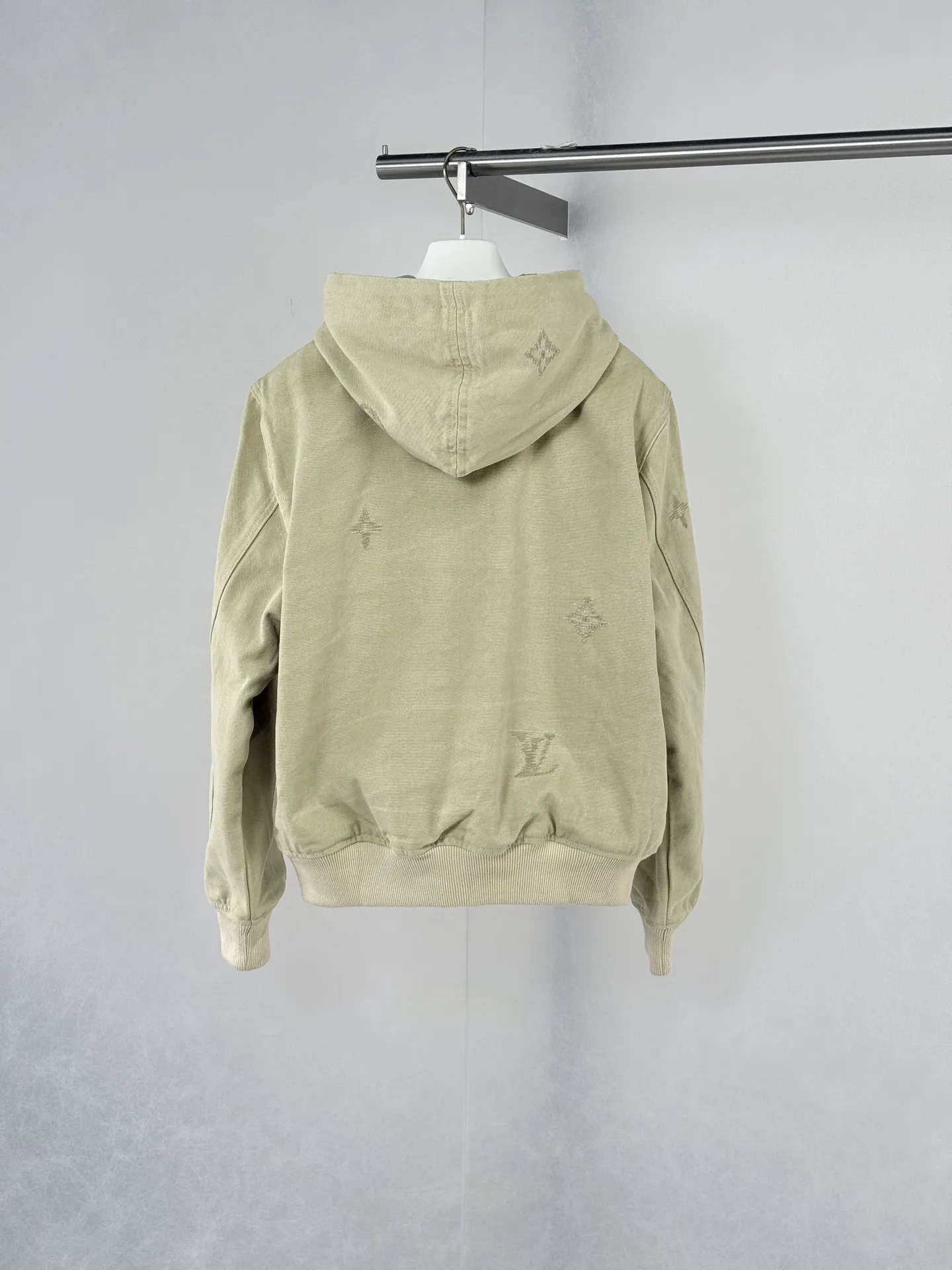 Embroidered Washed Canvas Hooded Jacket D42020724 — view 2
