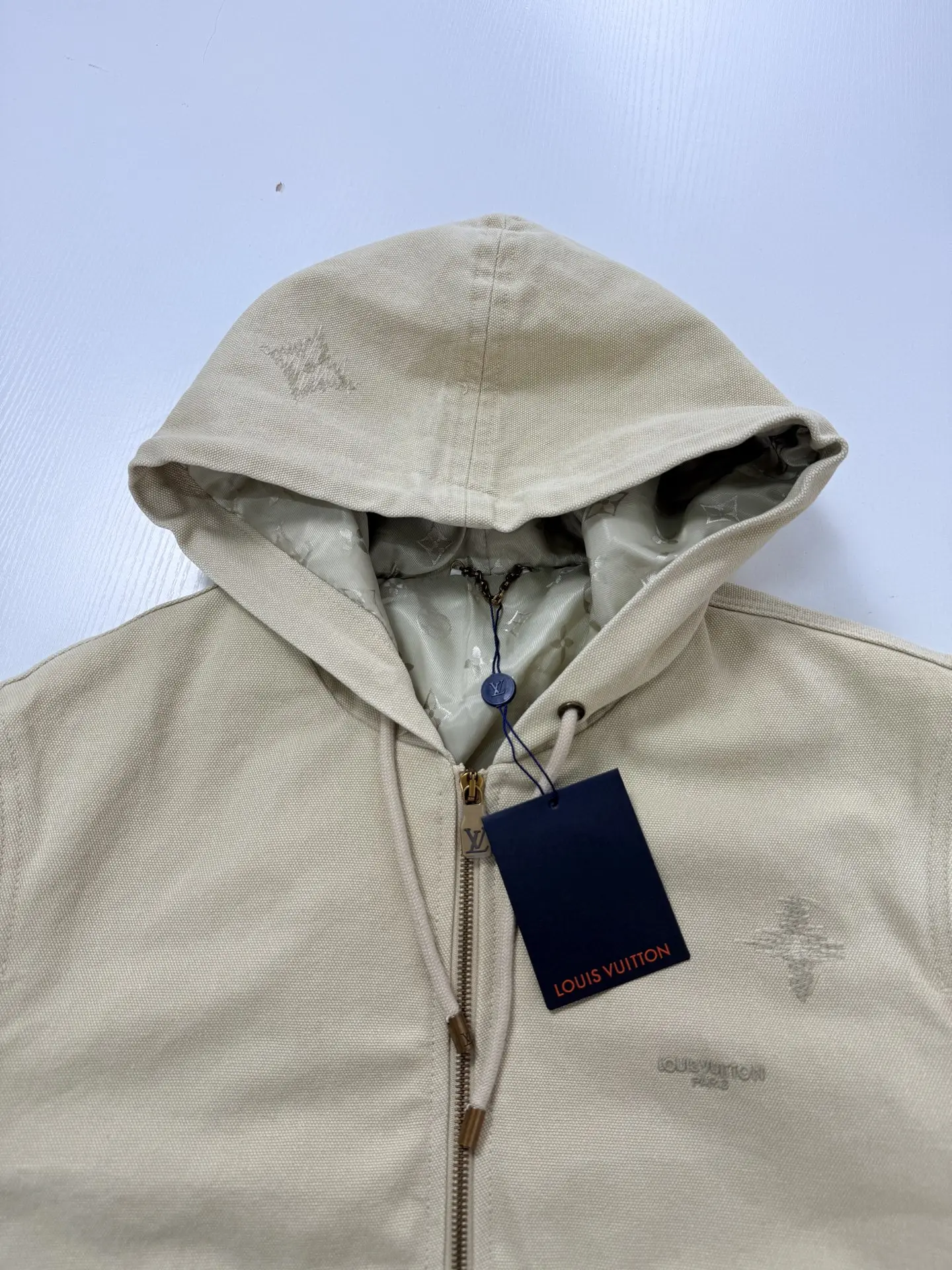 Embroidered Washed Canvas Hooded Jacket D42020724 — view 4