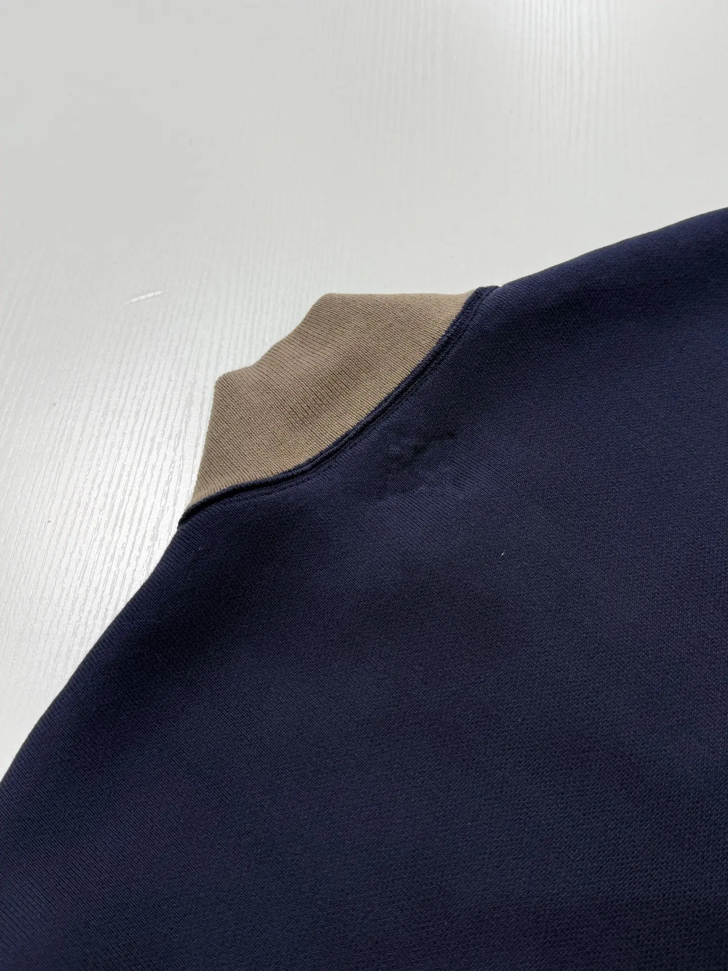 Contrast Ribbed Knit Zip-Up Jacket D42020732 — view 5