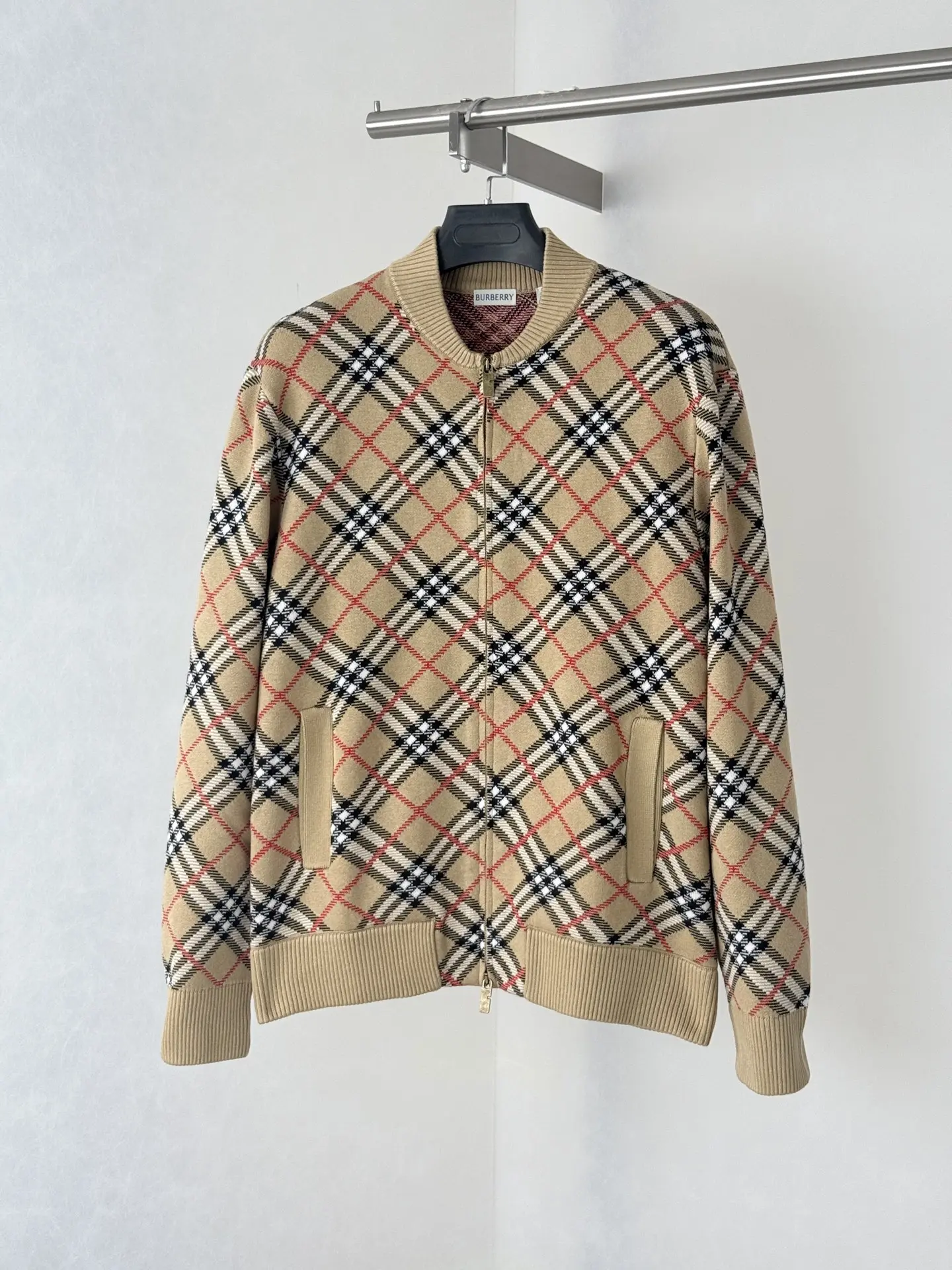 Check Knit Bomber Jacket D42020698