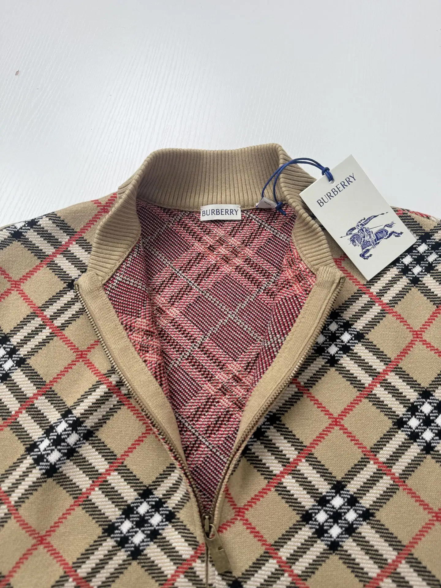 Check Knit Bomber Jacket D42020698 — view 4