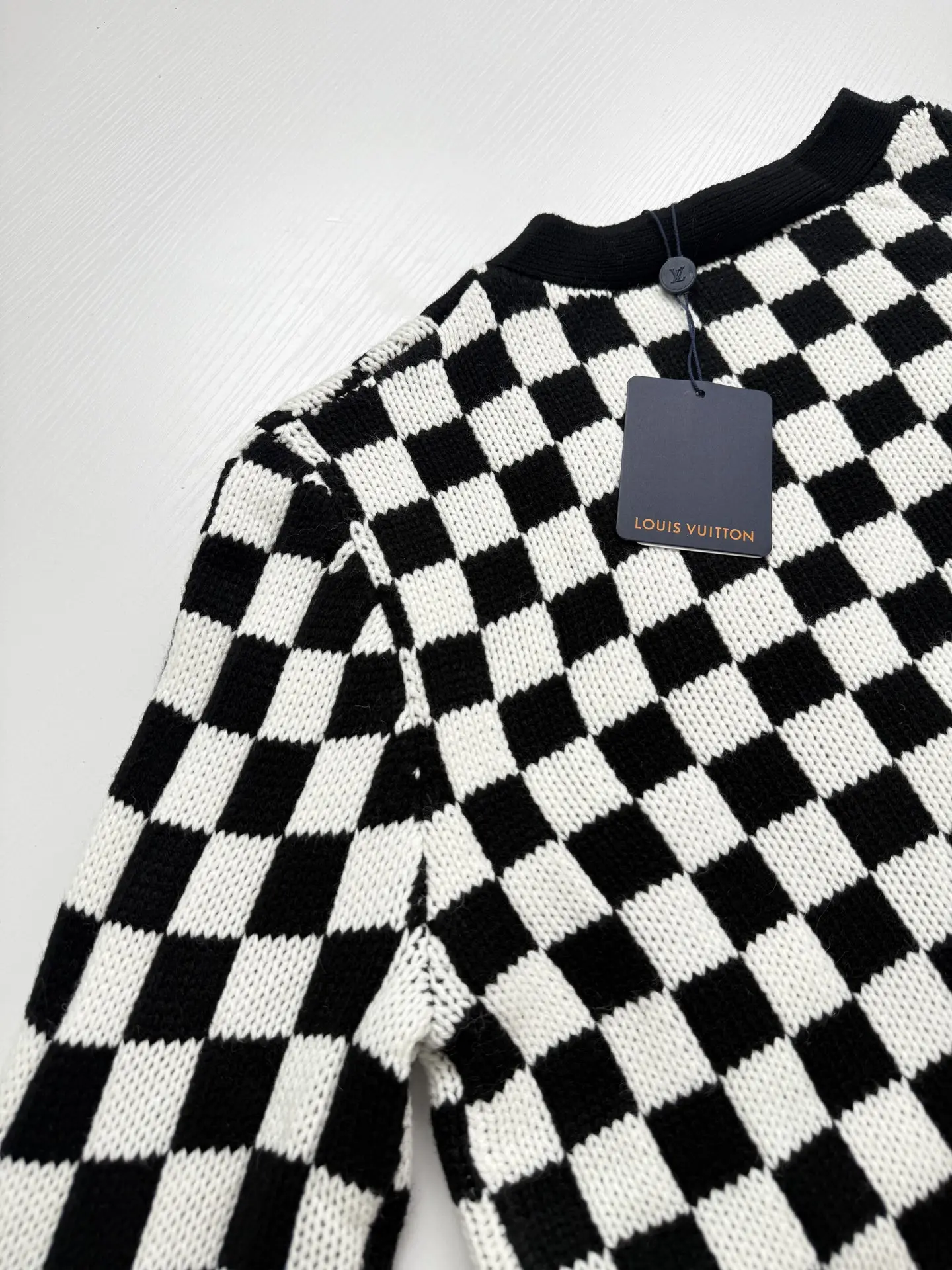 Damier Embroidered Knit Cardigan D42520697 — view 10