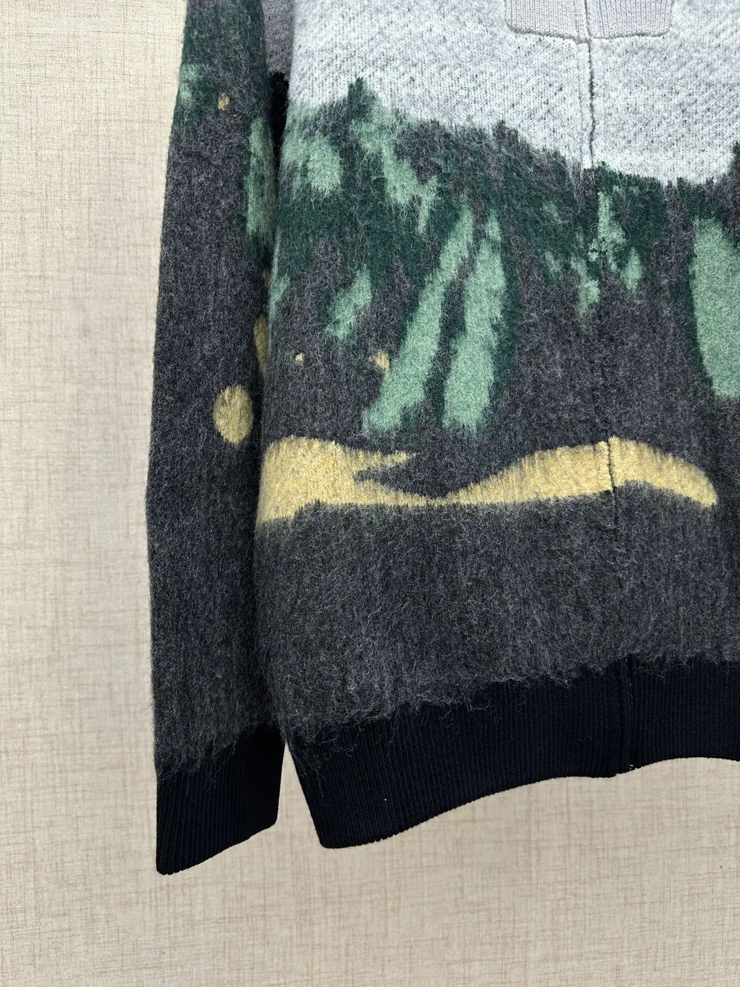 Monogram Highlands Jacquard Mohair-Blend Half-Zip Sweater D42521342 — view 5