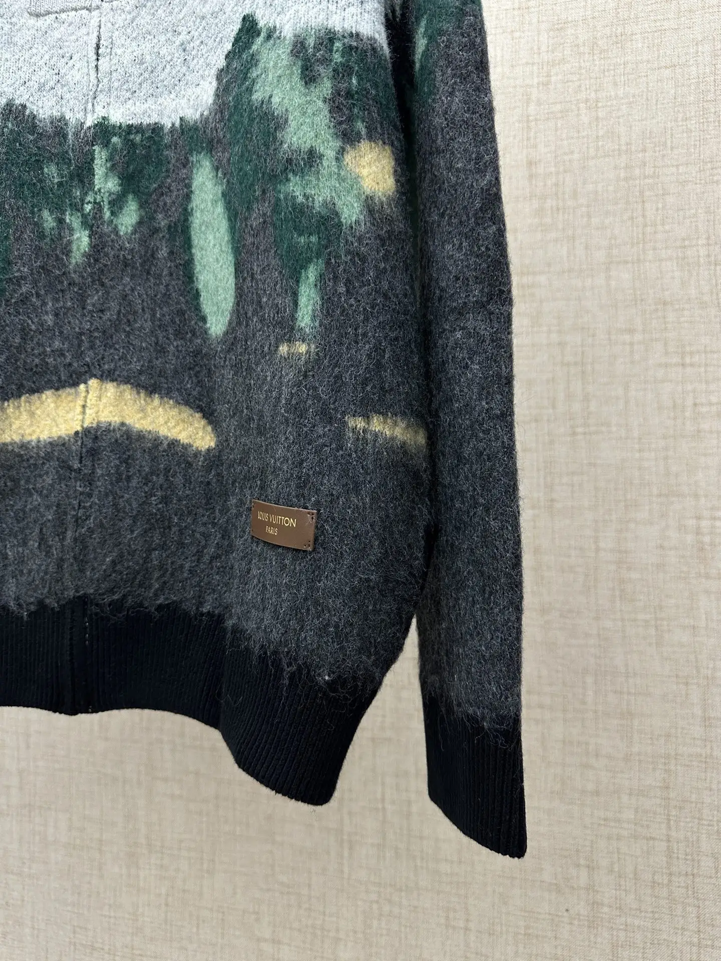 Monogram Highlands Jacquard Mohair-Blend Half-Zip Sweater D42521342 — view 6