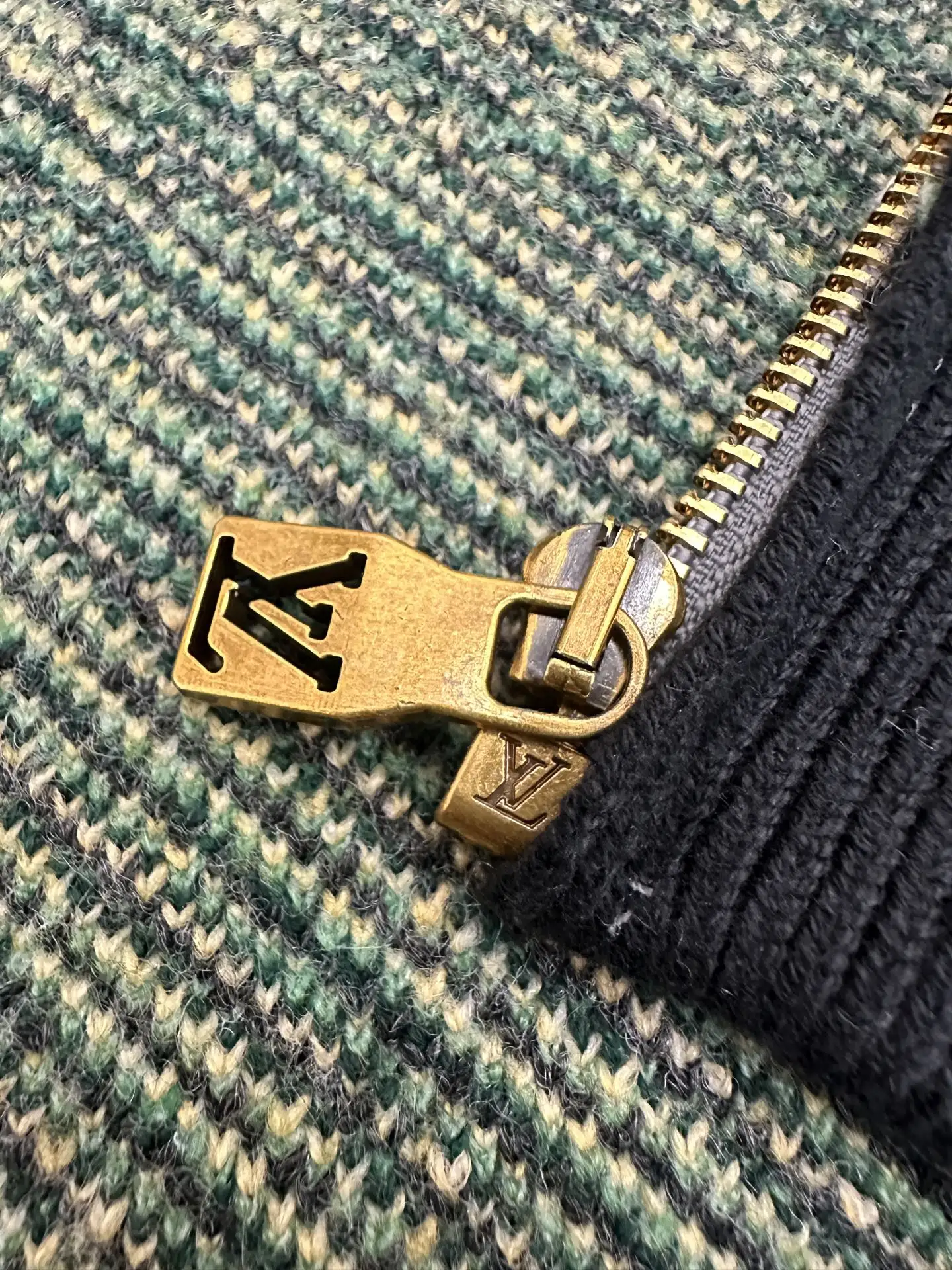 Monogram Highlands Jacquard Mohair-Blend Half-Zip Sweater D42521342 — view 8