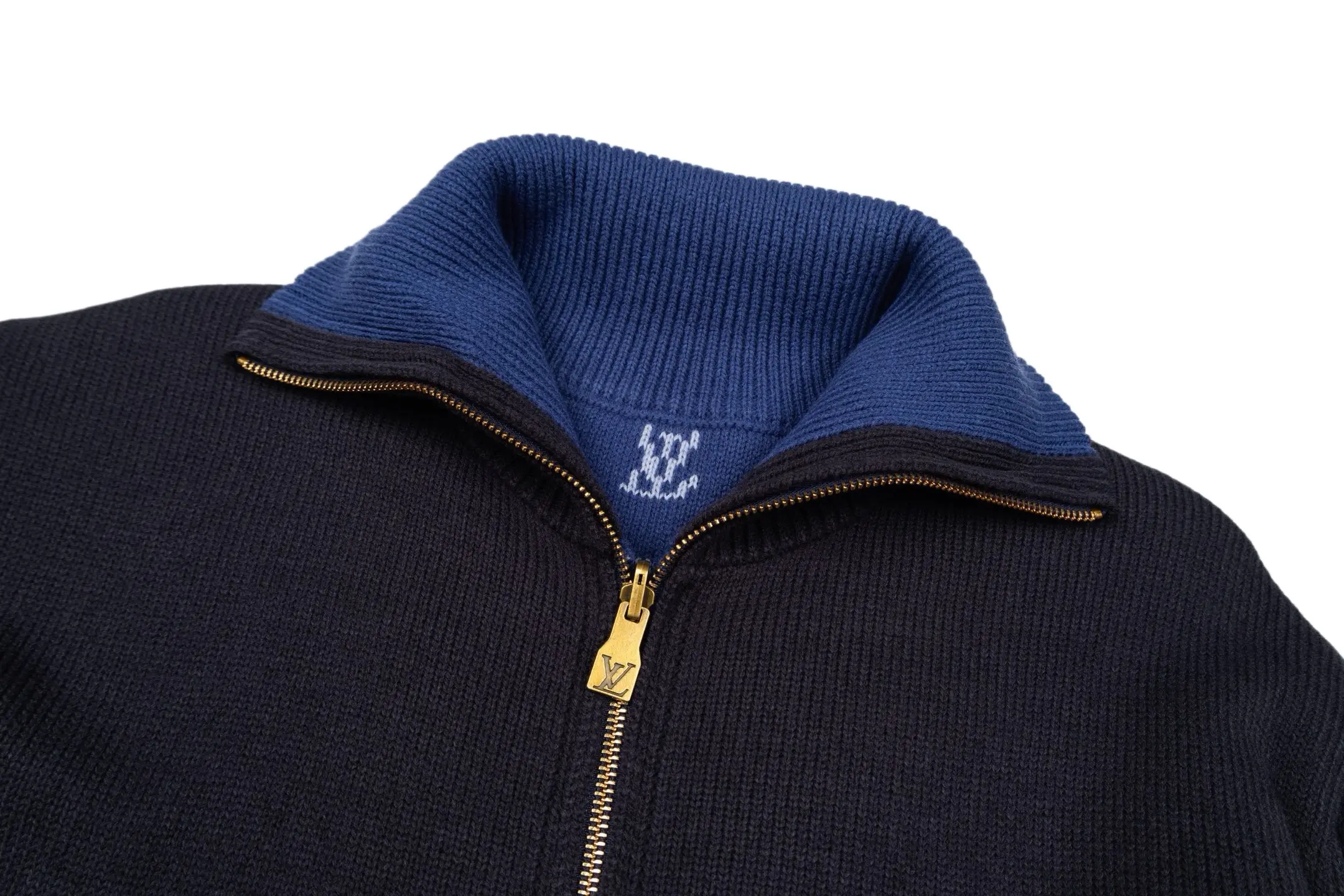Reversible Monogram Jacquard Wool Zip-Up Cardigan D43021195 — view 4