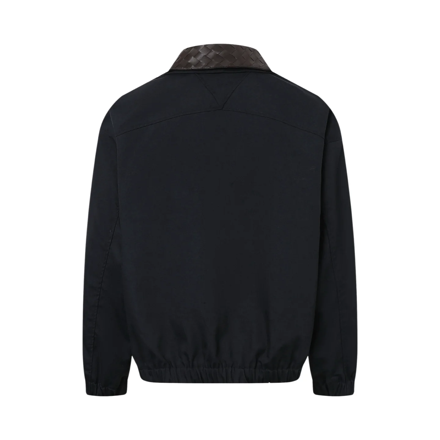 Intrecciato Leather Collar Zip-Up Jacket D43021105 — view 2