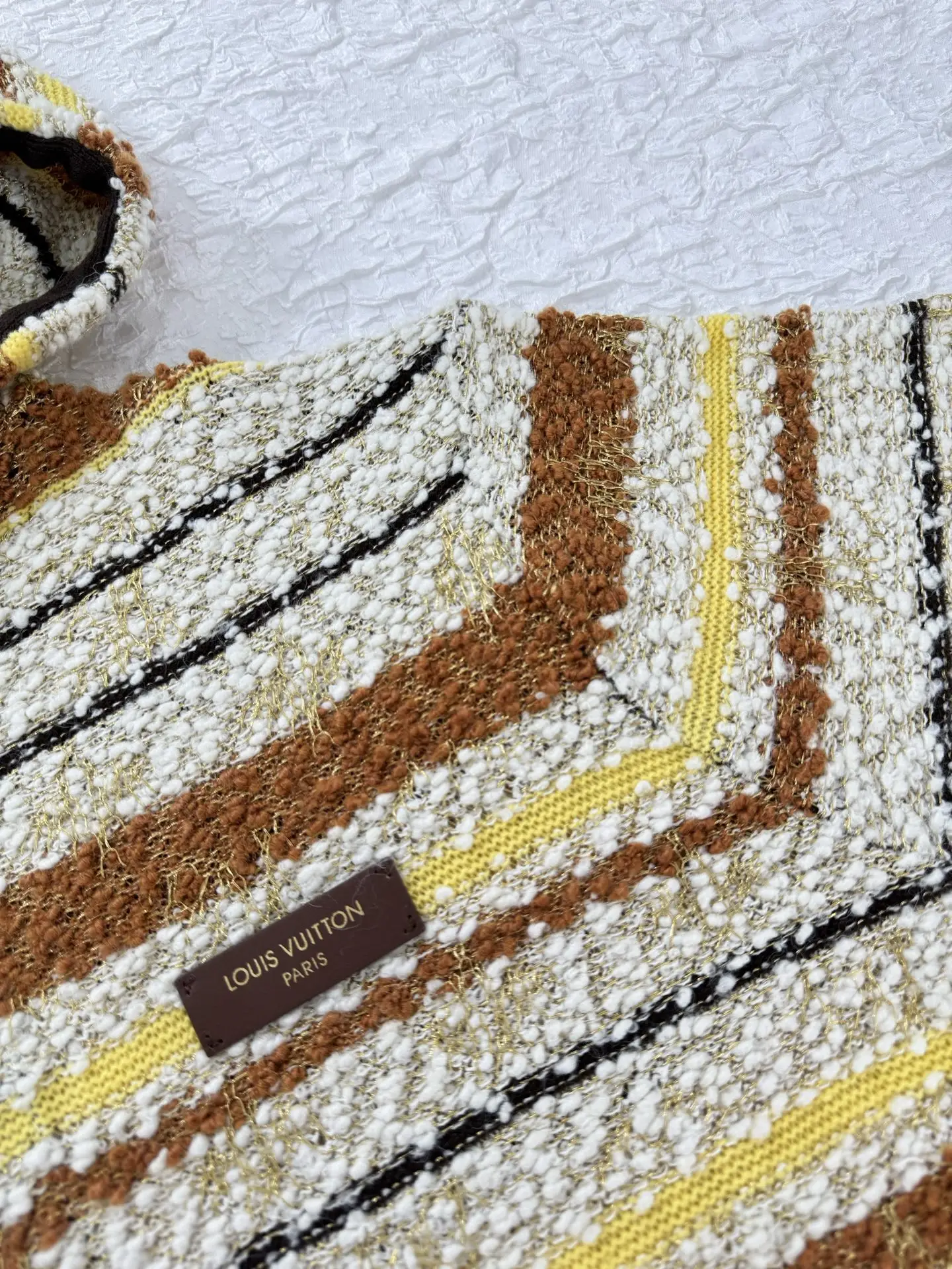 Striped Bouclé Knit Zip-Up Hoodie D44519197 — view 4