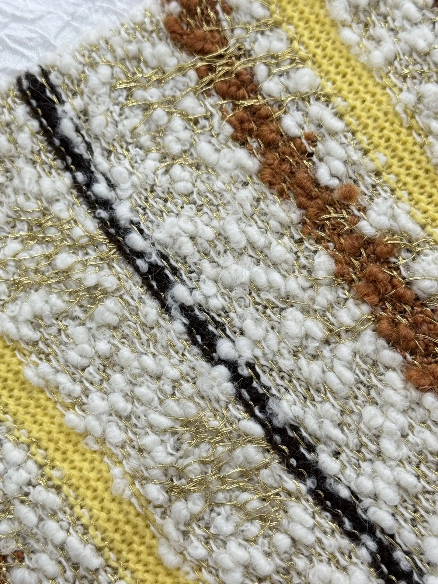 Striped Bouclé Knit Zip-Up Hoodie D44519197 — view 15
