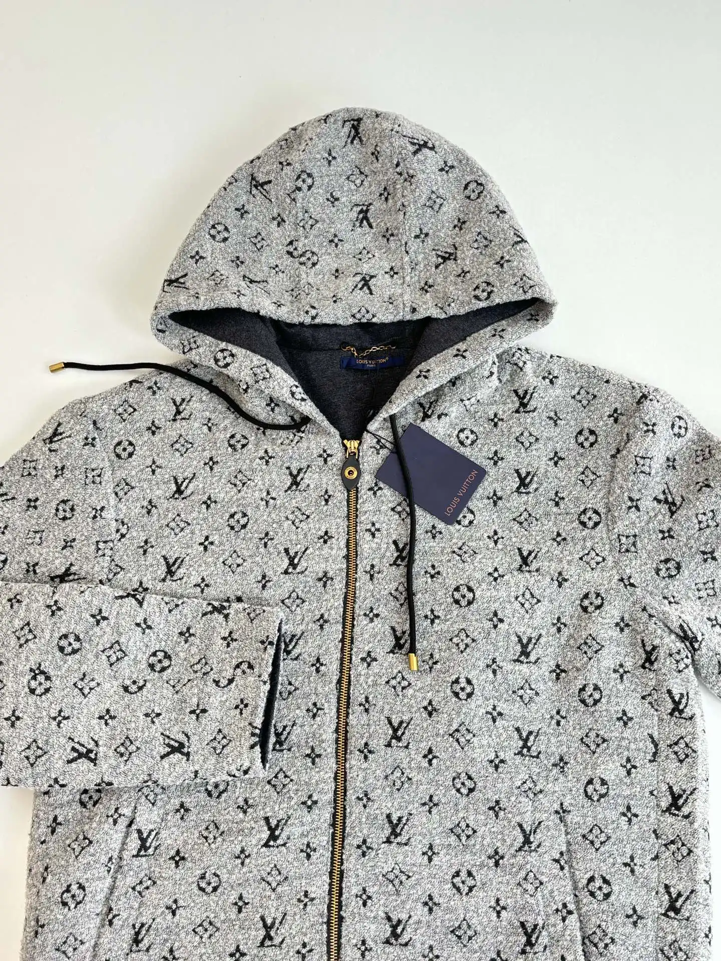 Monogram Jacquard Hooded Zip-Up Jacket D44520664 — view 3