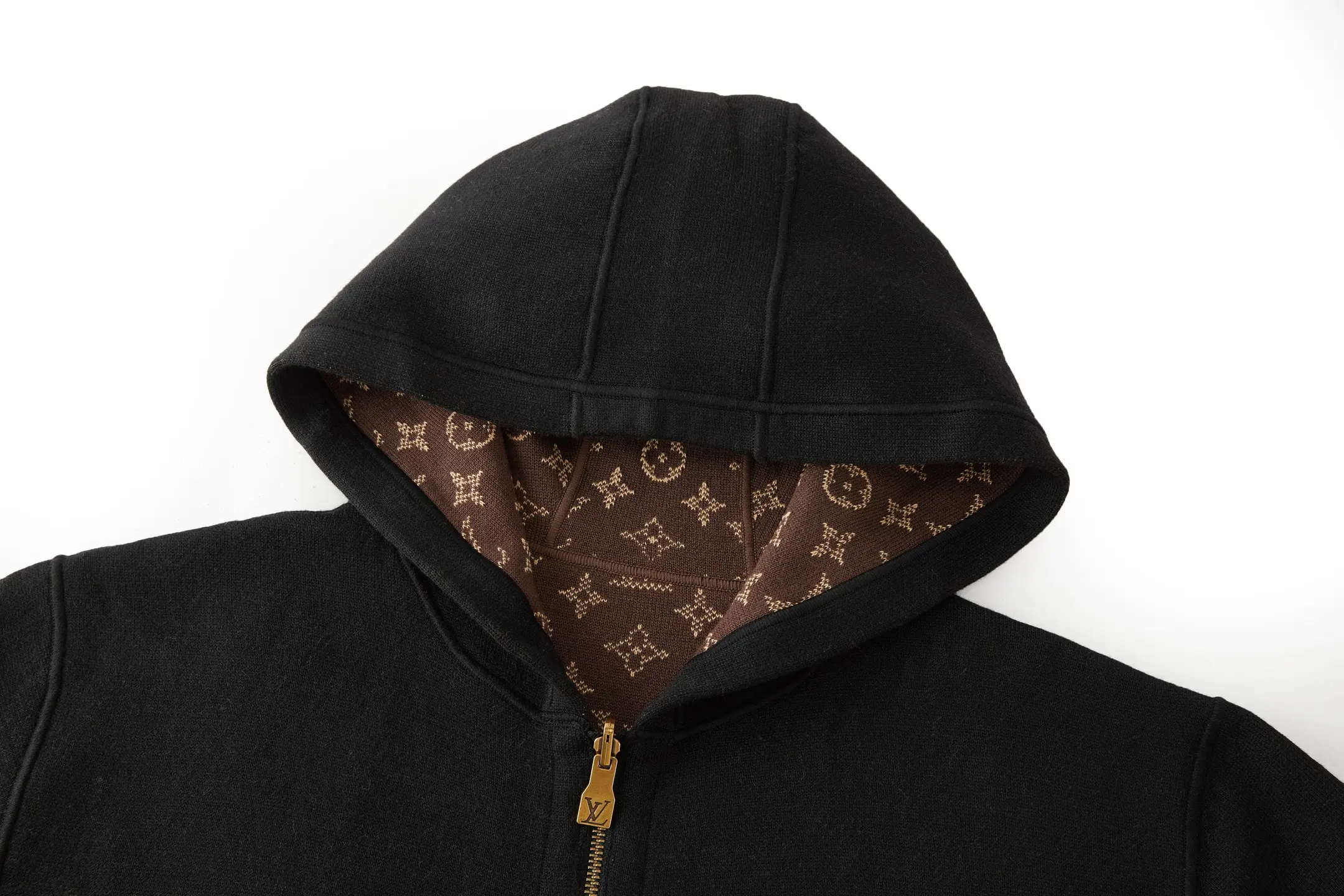 Reversible Monogram Jacquard Knit Zip-Up Hoodie D45019226 — view 3
