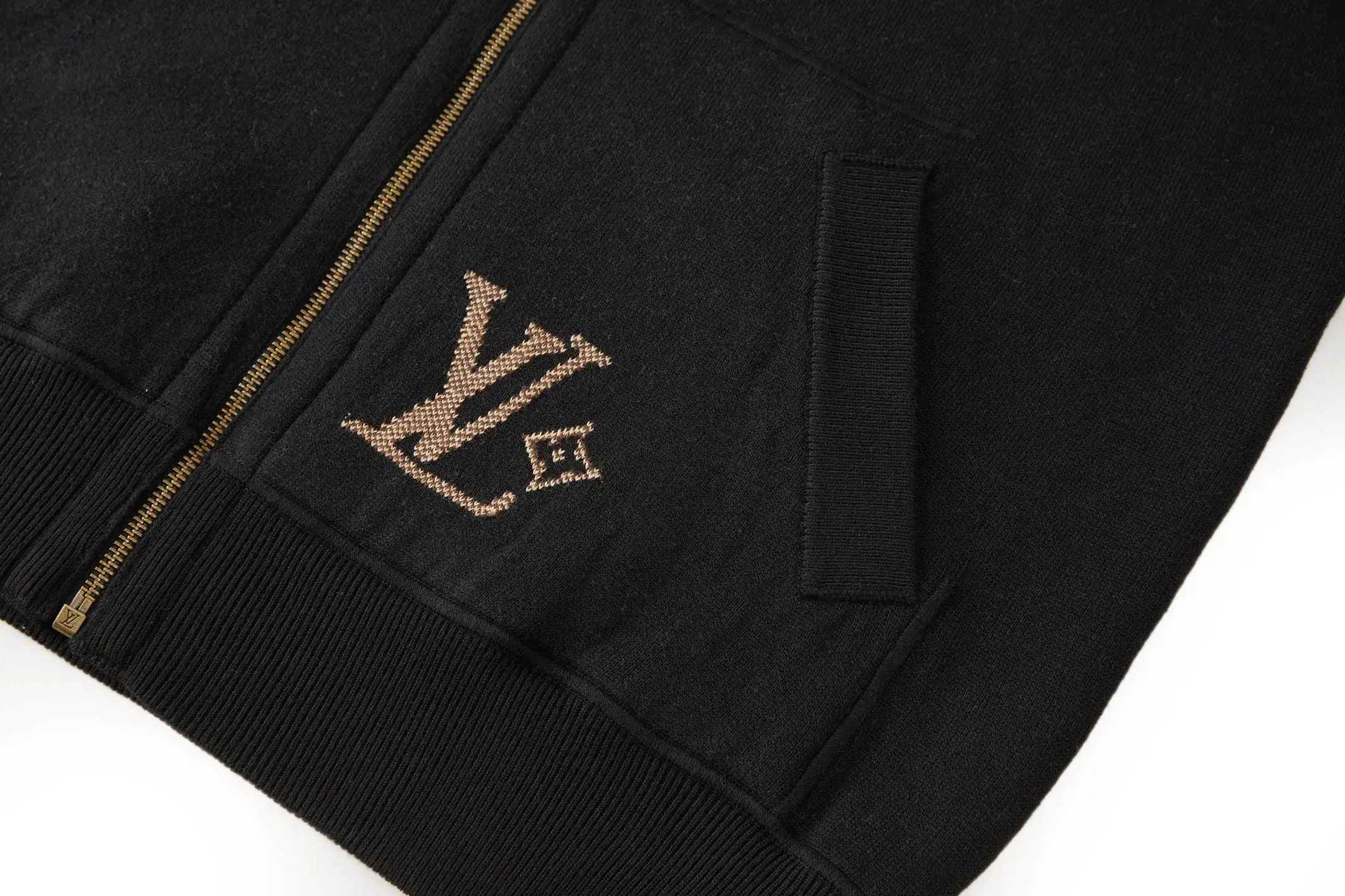 Reversible Monogram Jacquard Knit Zip-Up Hoodie D45019226 — view 5
