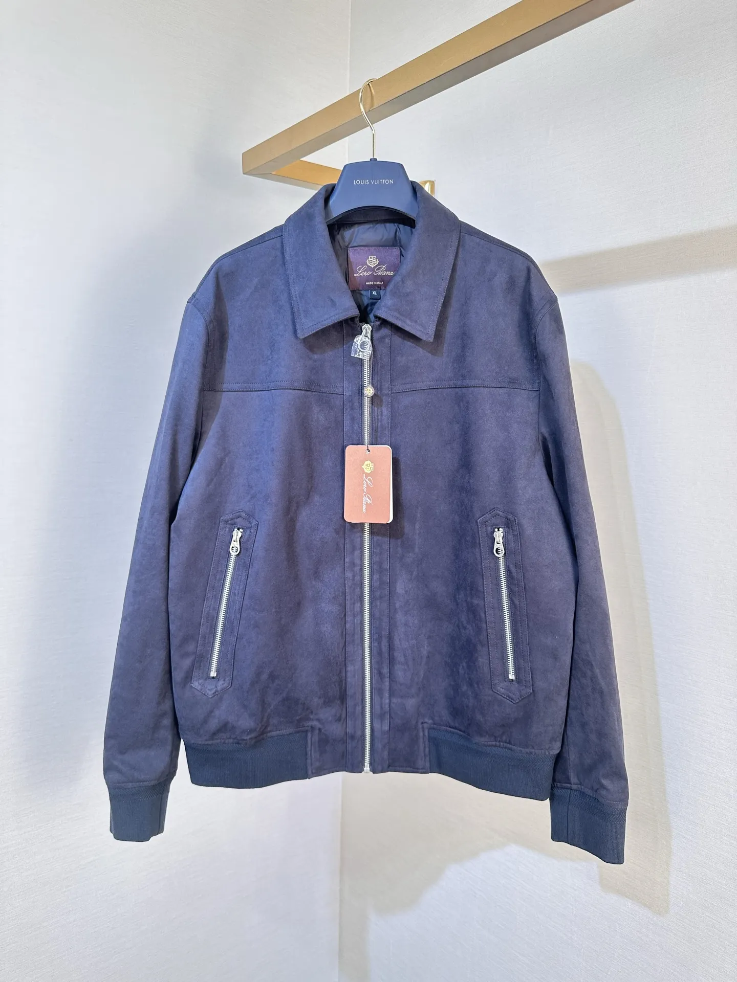 Suede Down-Filled Bomber Jacket D47019211