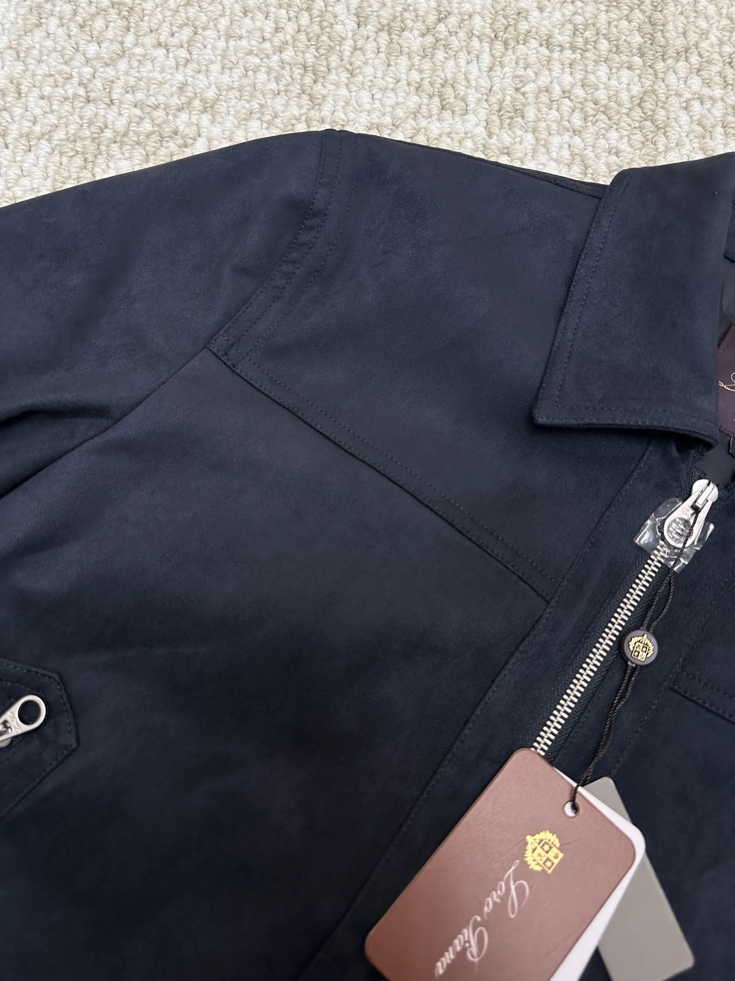 Suede Down-Filled Bomber Jacket D47019211 — view 4