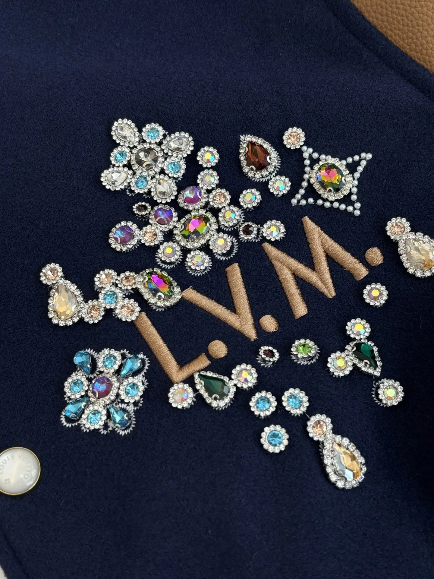 Beaded and Crystal-Embellished Wool Varsity Jacket D48020712 — view 6