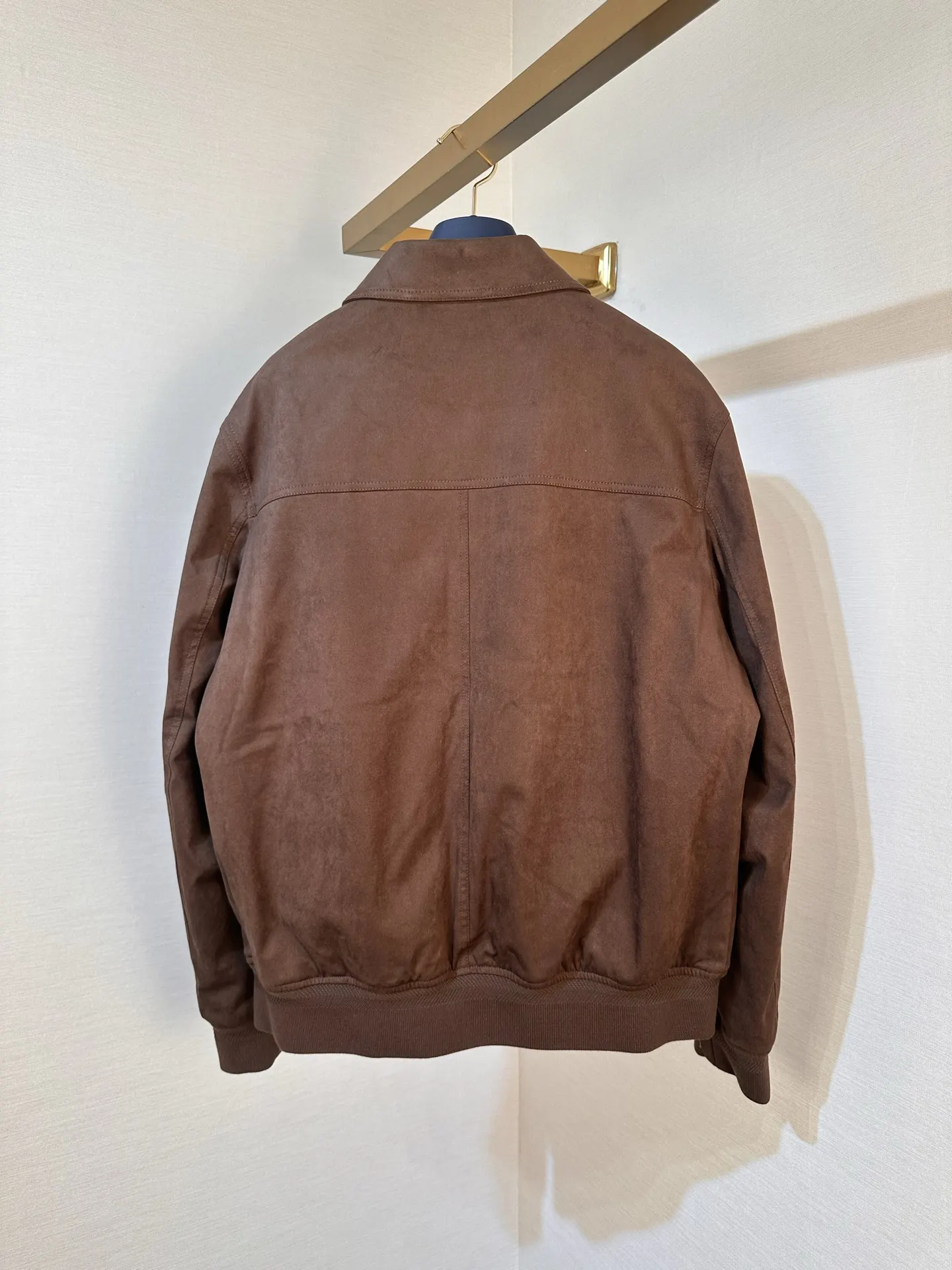 Suede-Effect Down-Filled Bomber Jacket D48019099 — view 2