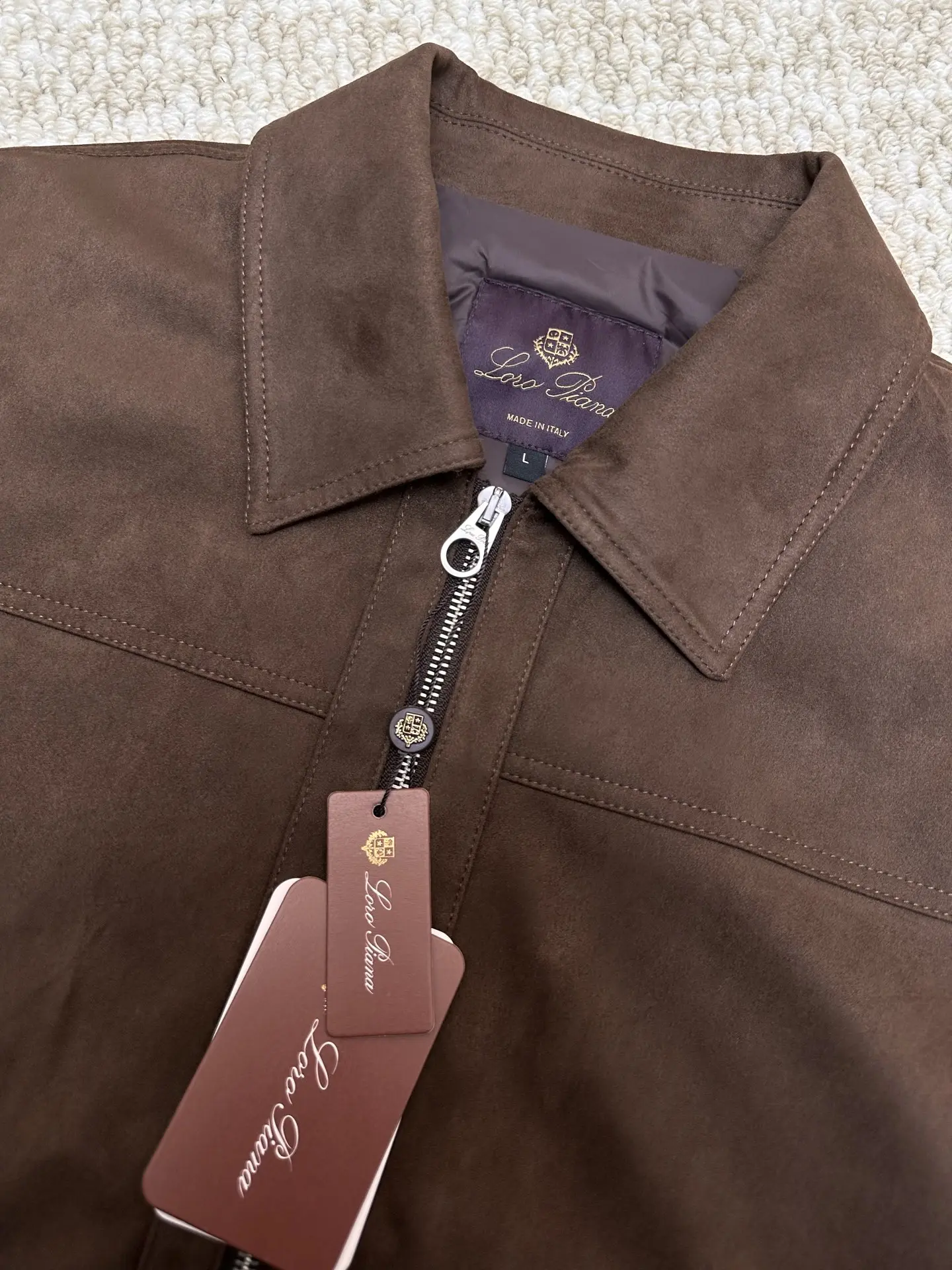 Suede-Effect Down-Filled Bomber Jacket D48019099 — view 3
