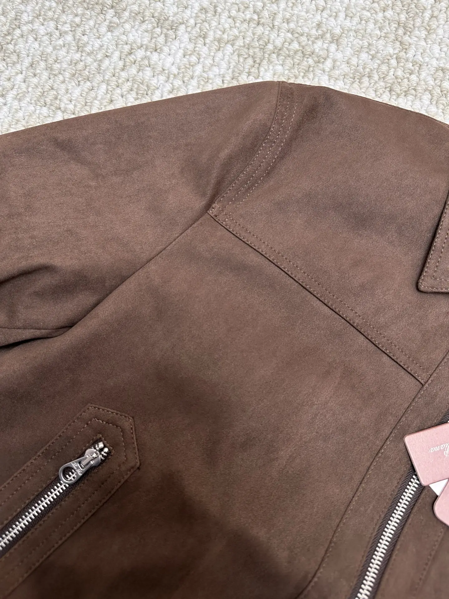 Suede-Effect Down-Filled Bomber Jacket D48019099 — view 4