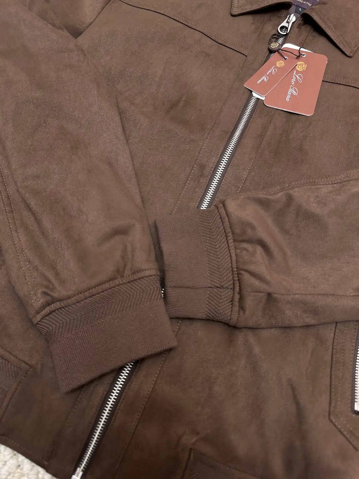 Suede-Effect Down-Filled Bomber Jacket D48019099 — view 5
