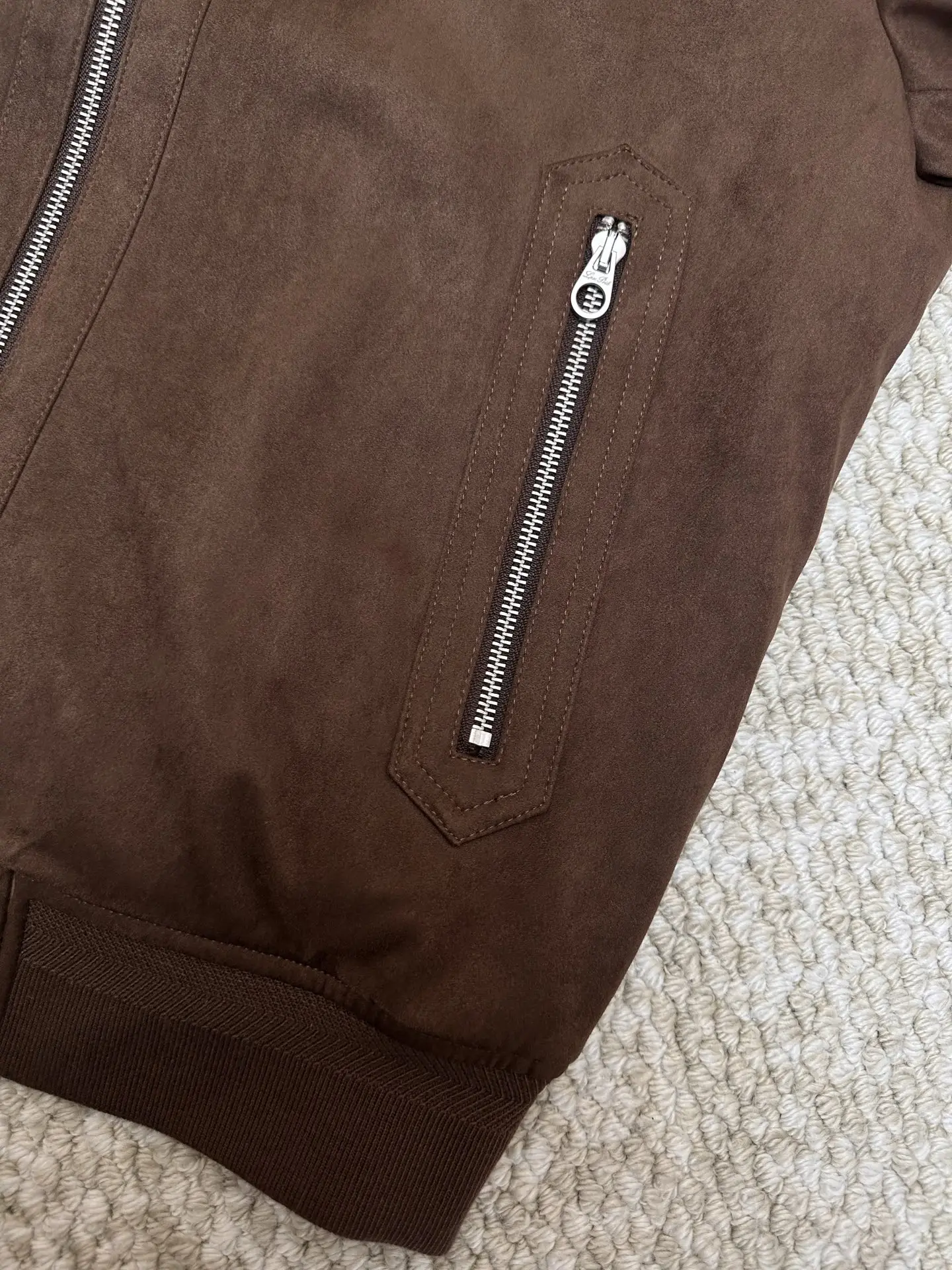 Suede-Effect Down-Filled Bomber Jacket D48019099 — view 6